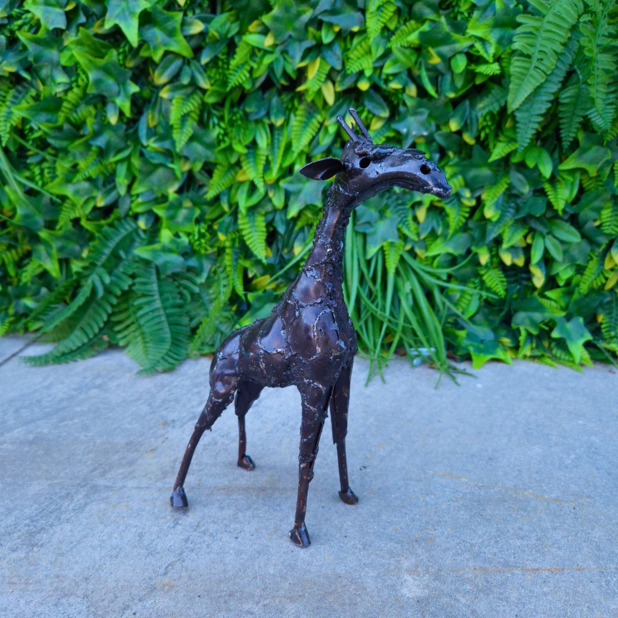 Miniature Giraffe Metal Sculpture