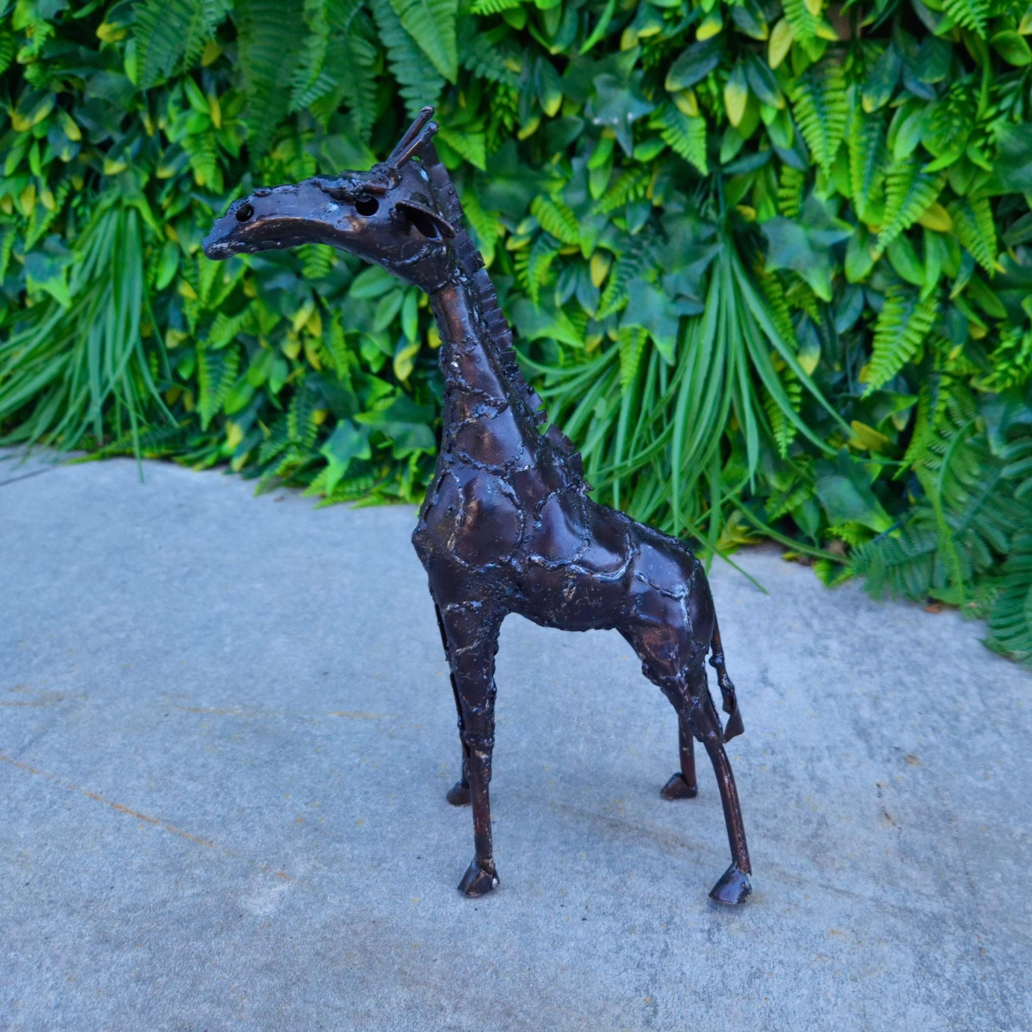 Miniature Giraffe Metal Sculpture