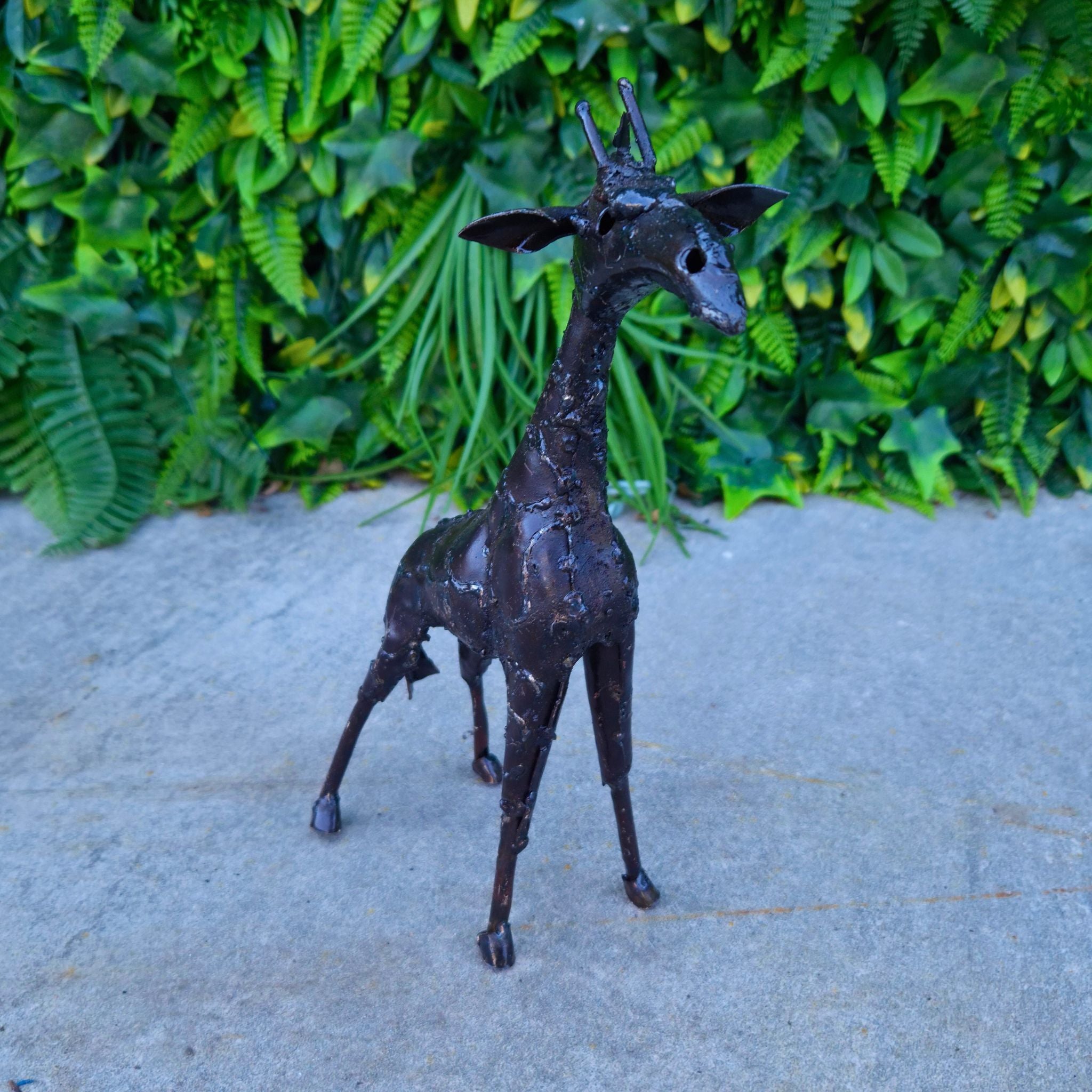 Miniature Giraffe Metal Sculpture