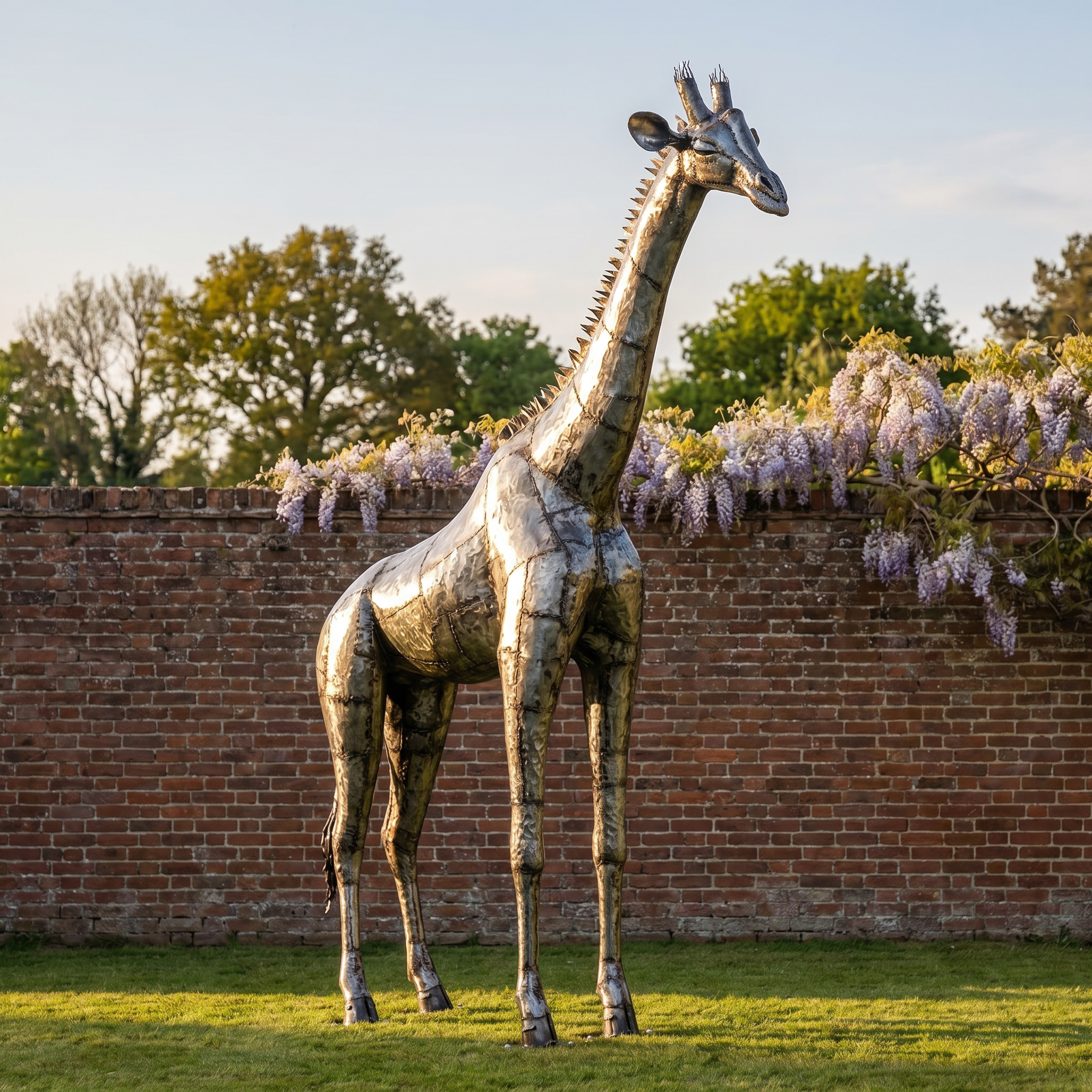 Giraffe Metal Sculpture 14ft