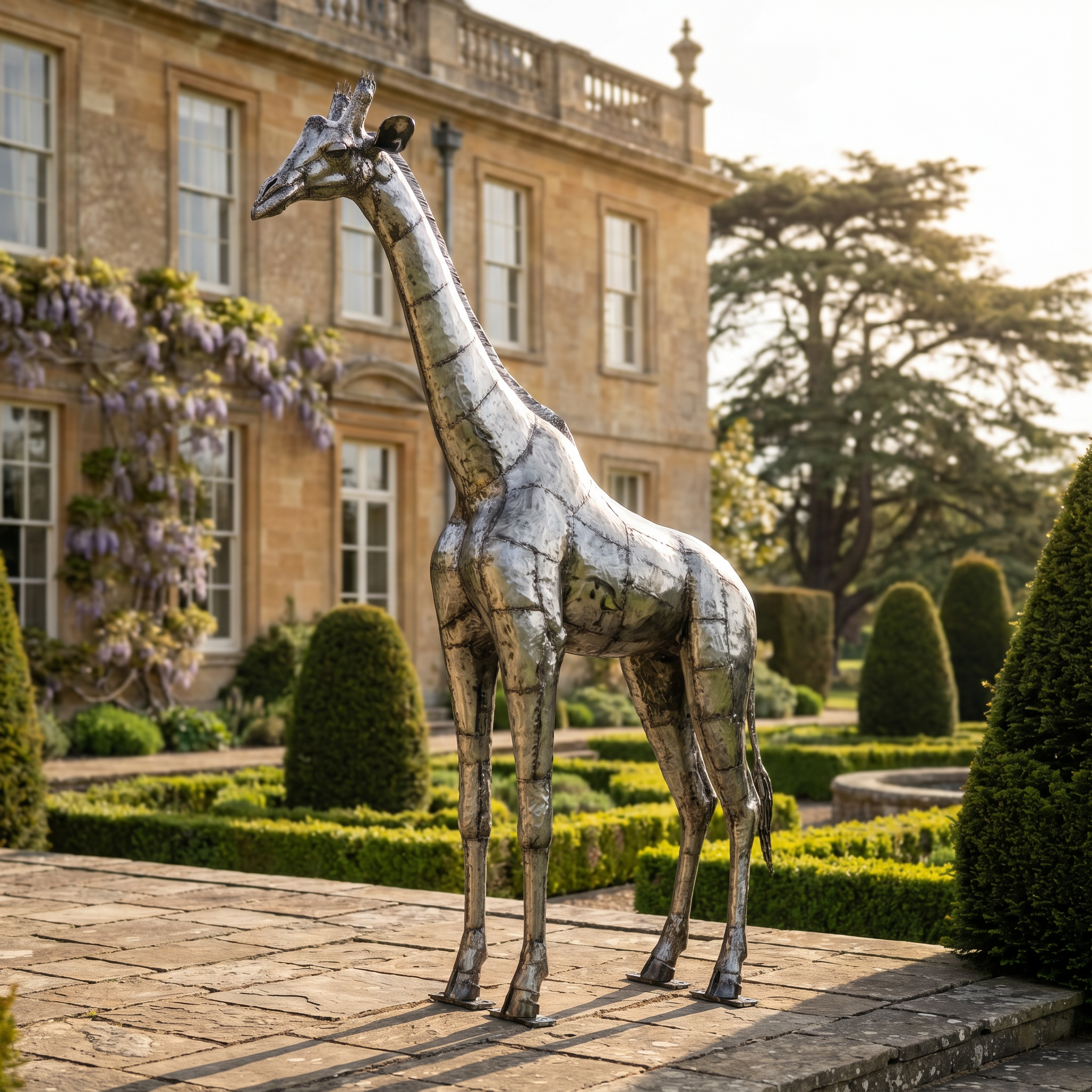 Giraffe Metal Sculpture 14ft