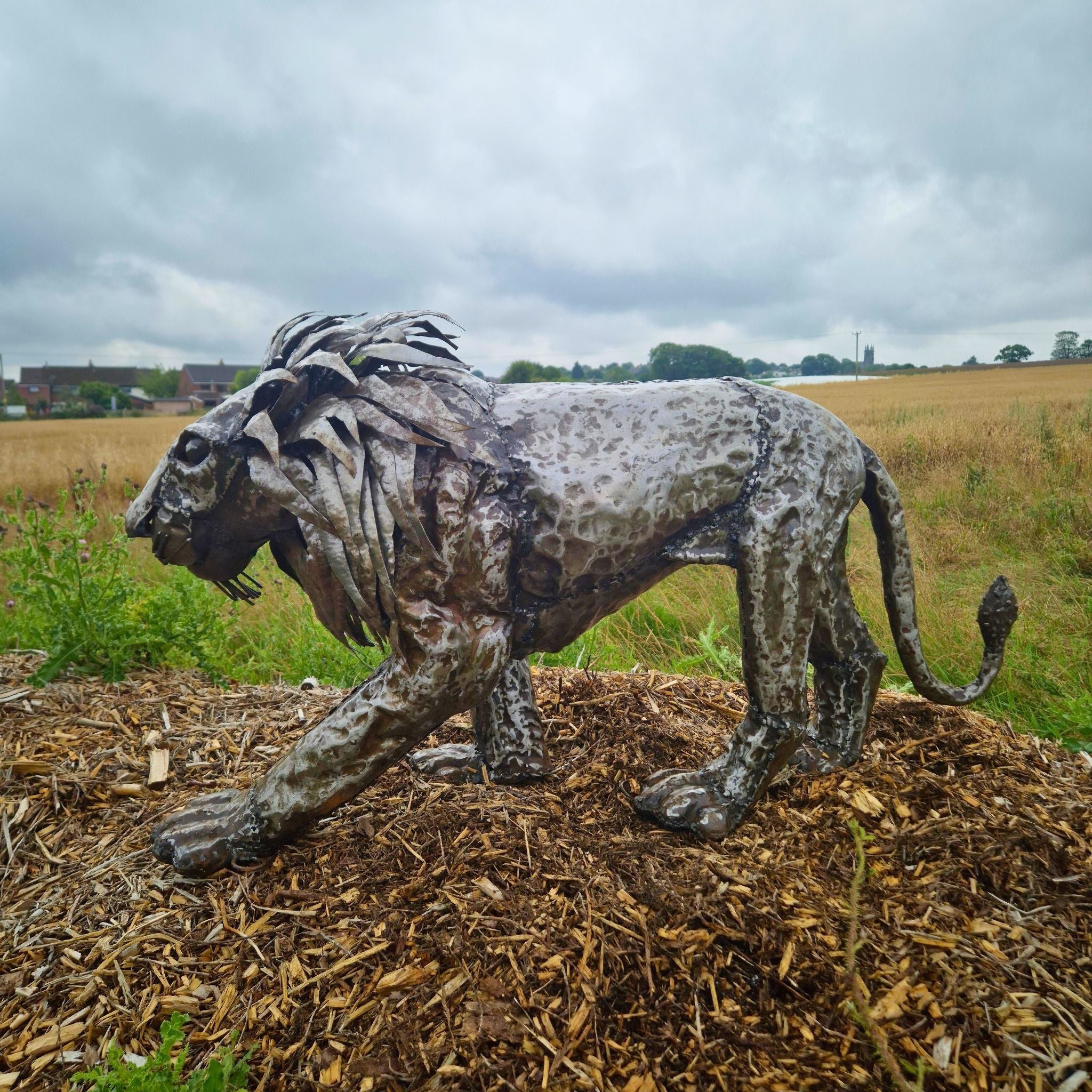 Lion Metal Sculpture 2ft