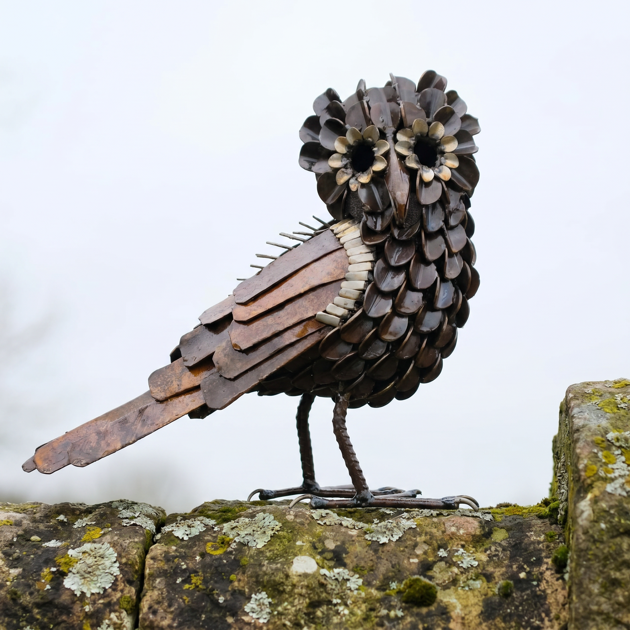 Perching Owl Sculpture