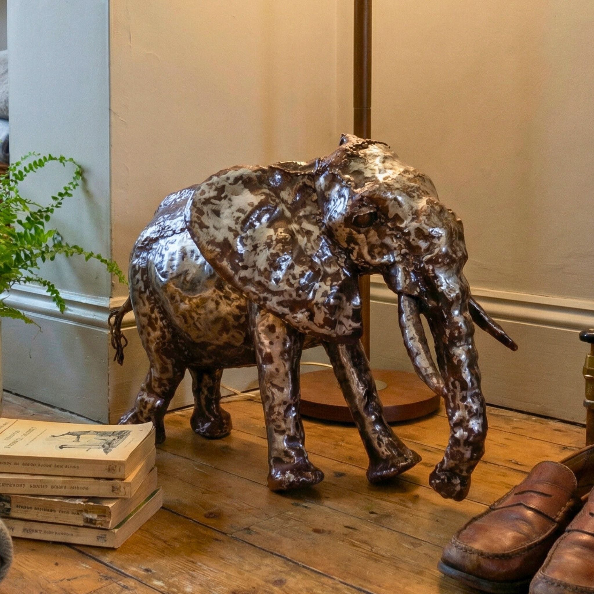 Elephant Metal Sculpture 1ft