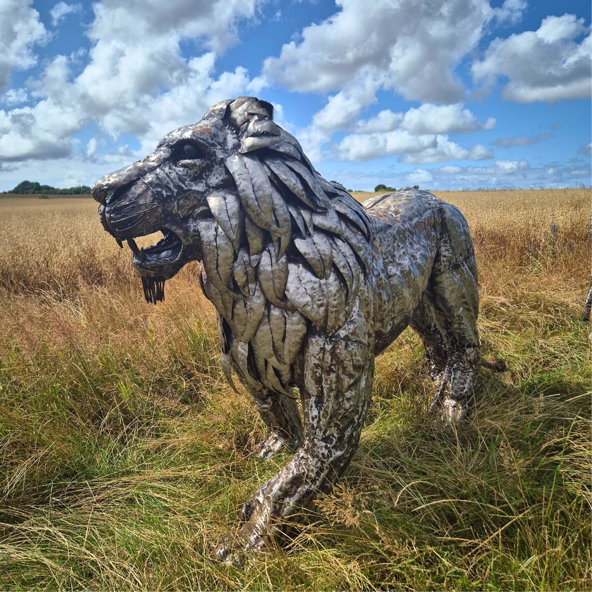 Lion Metal Sculpture 4.4ft