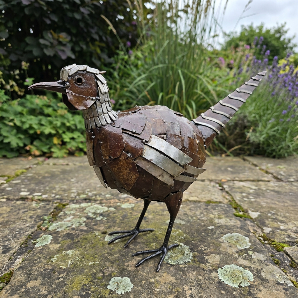 Pheasant Metal Sculpture
