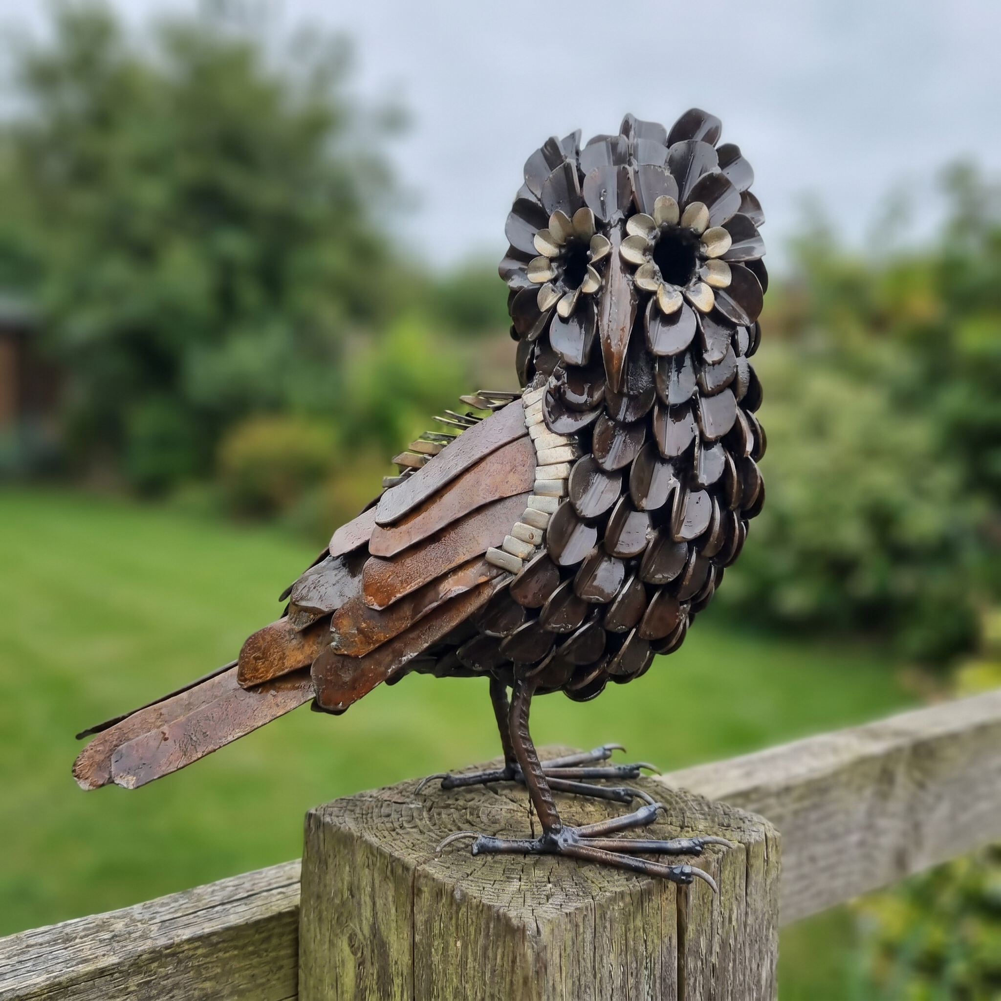 Perching Owl Sculpture