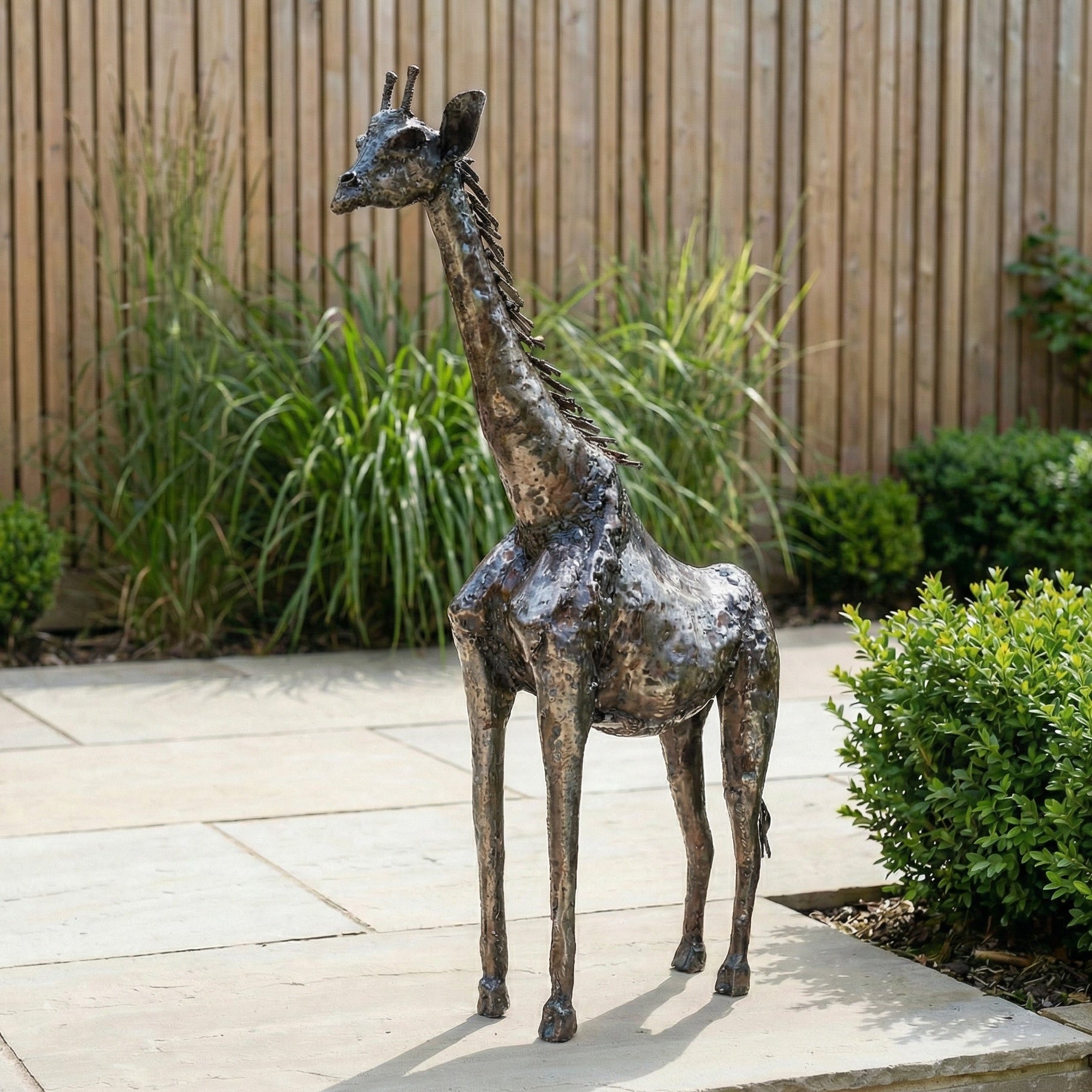 Giraffe Metal Sculpture 2ft