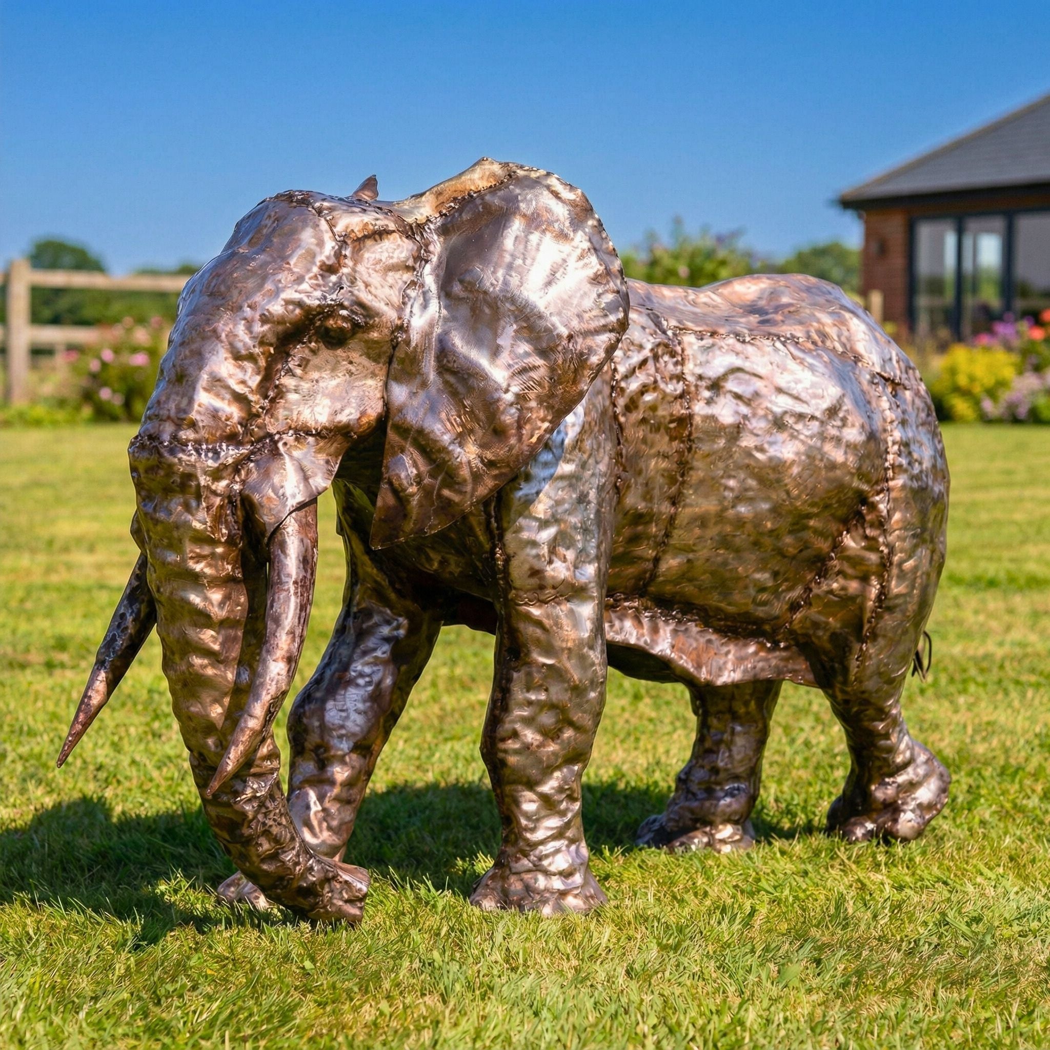 Elephant Metal Sculpture 3ft
