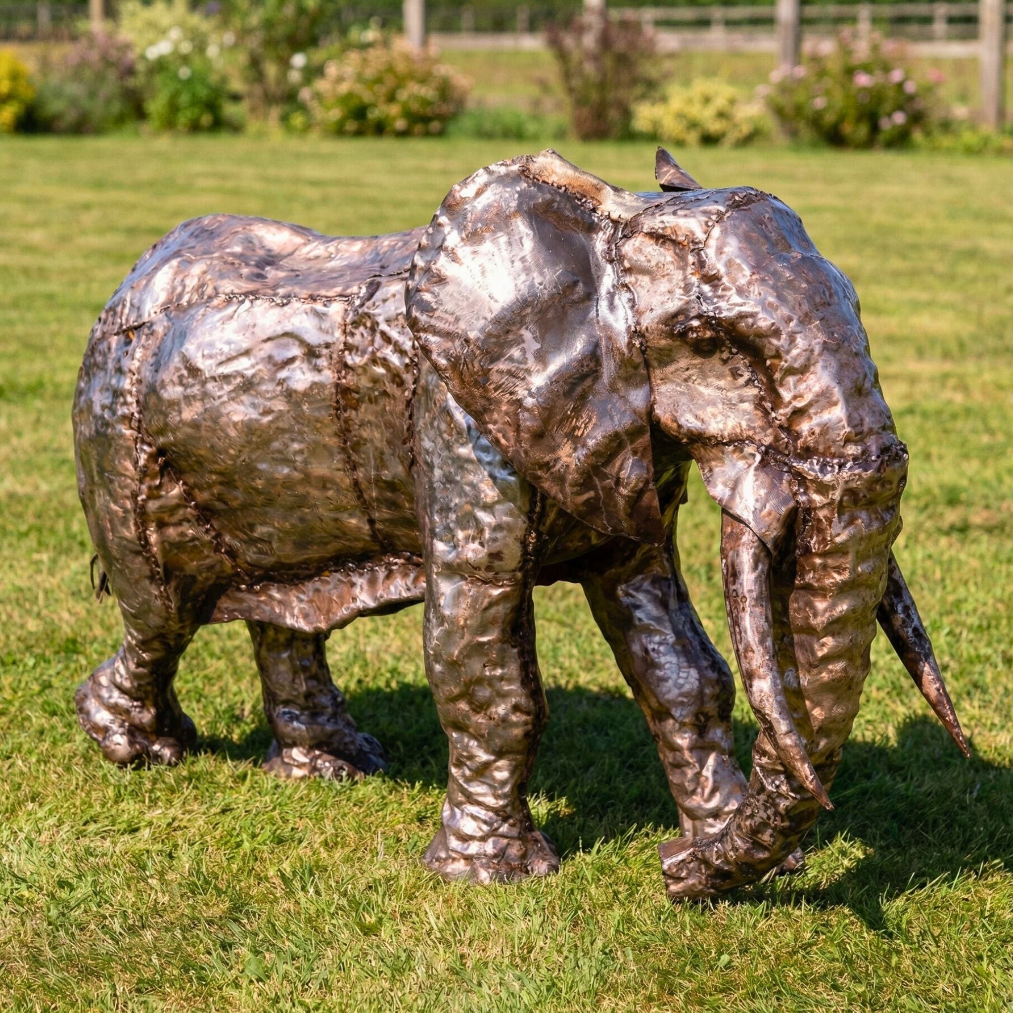 Elephant Metal Sculpture 3ft