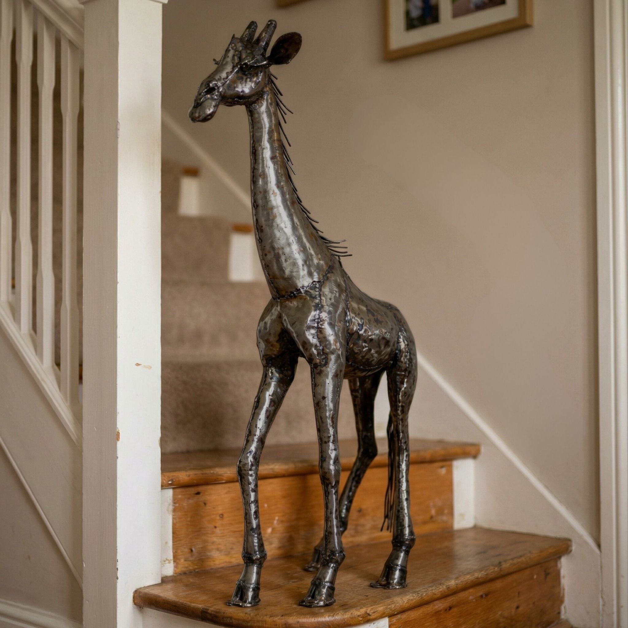 Giraffe Metal Sculpture 3ft