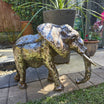 Elephant Metal Sculpture 1ft