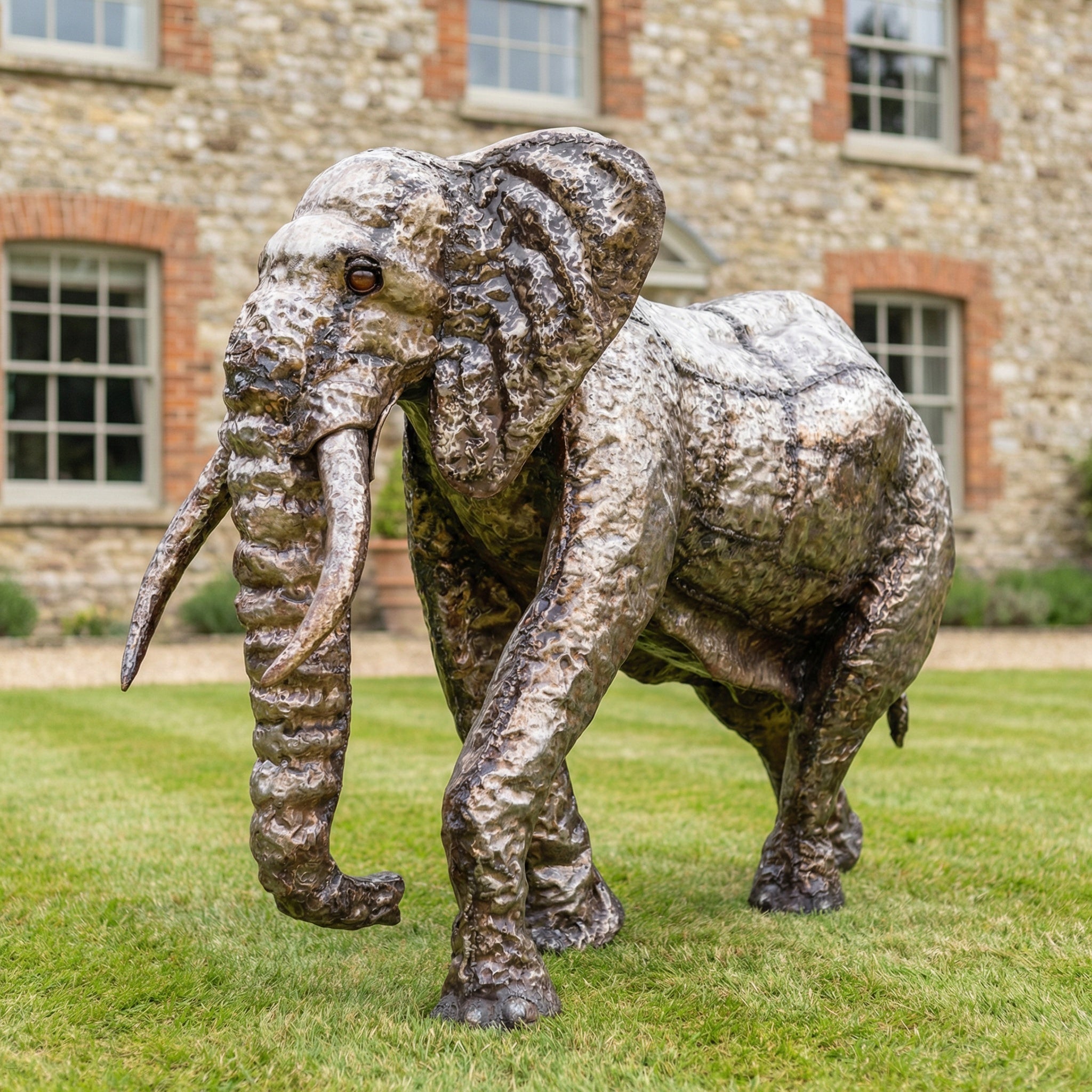 Elephant Metal Sculpture 4ft