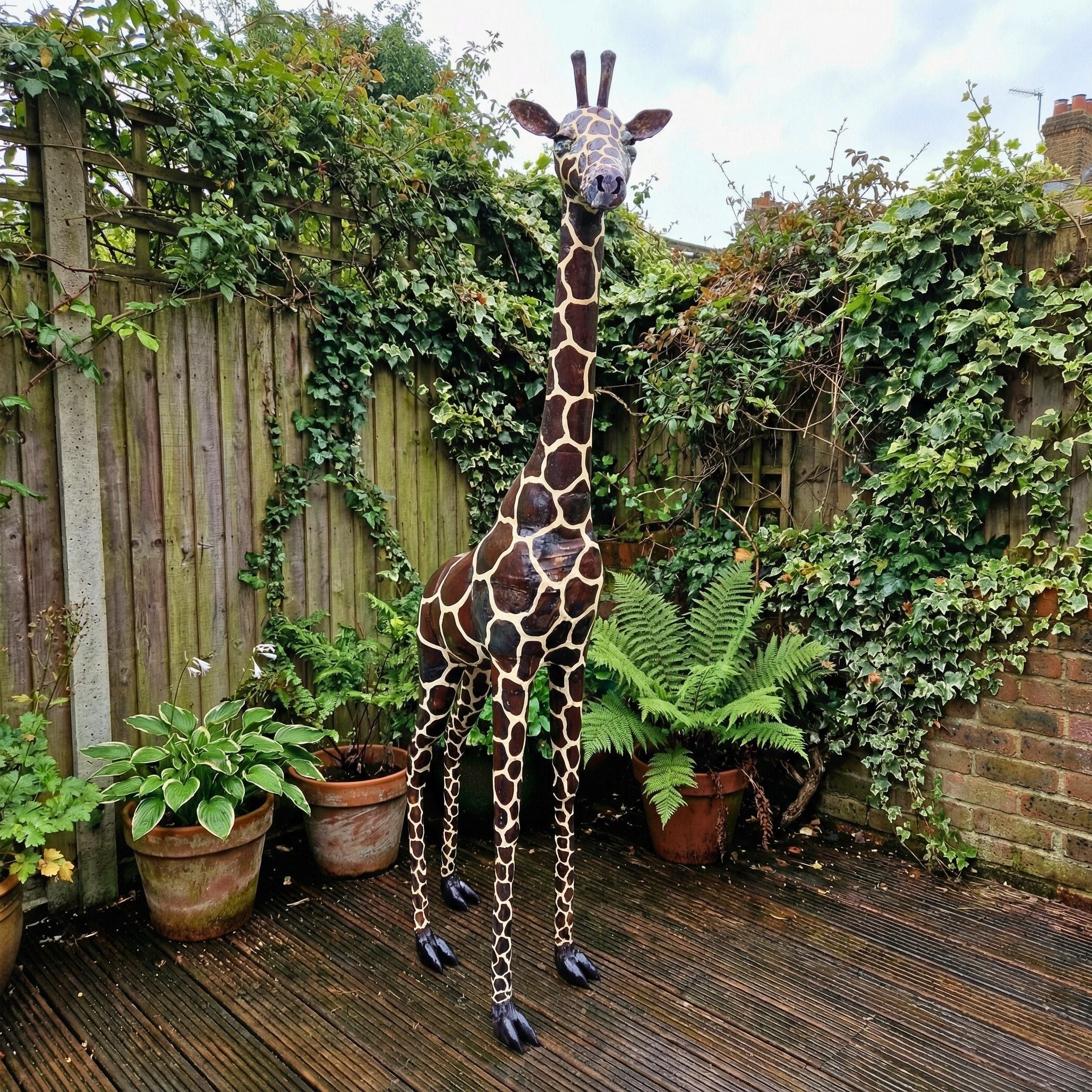 6ft + 3ft Painted Giraffe Sculpture Bundle