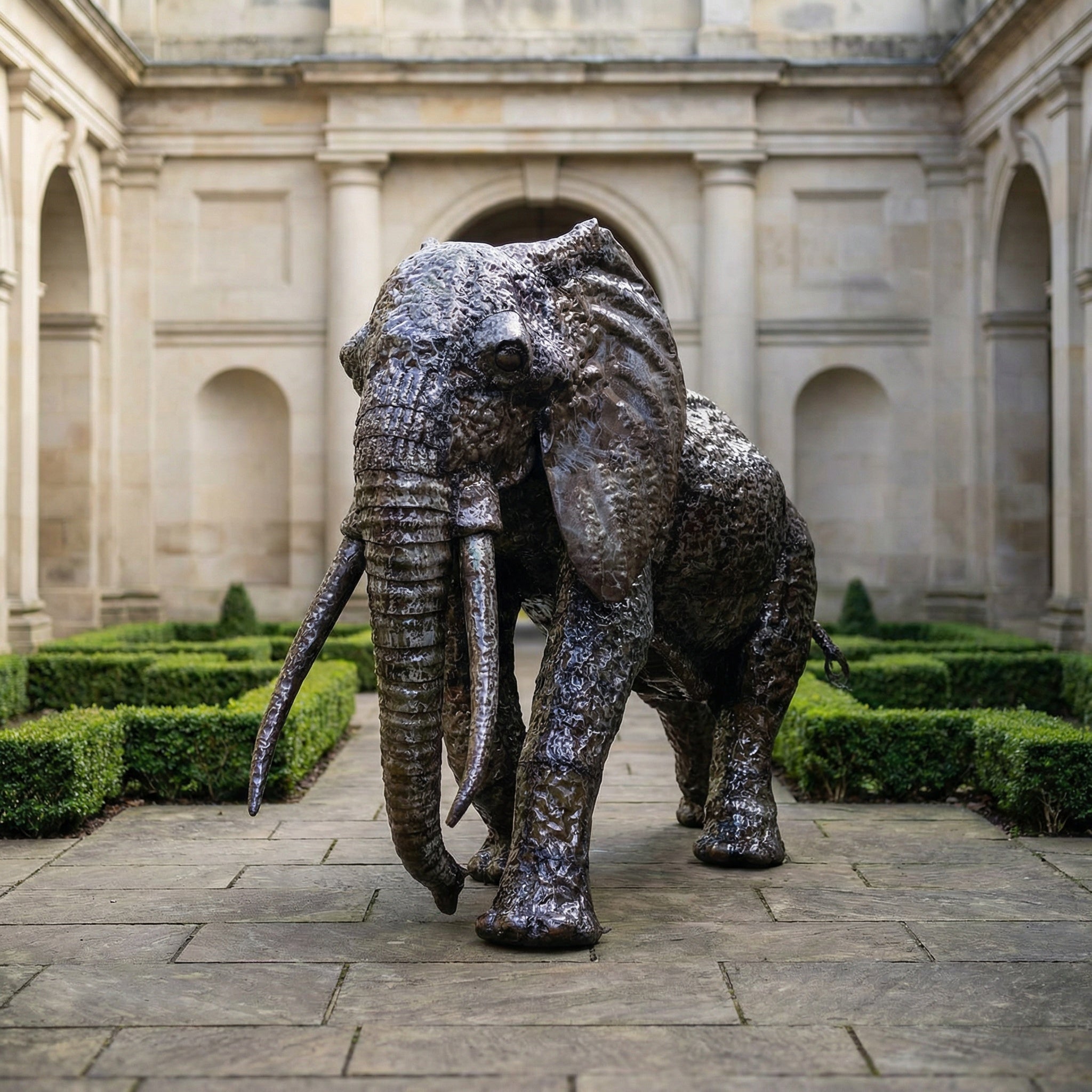 Elephant Metal Sculpture 8ft