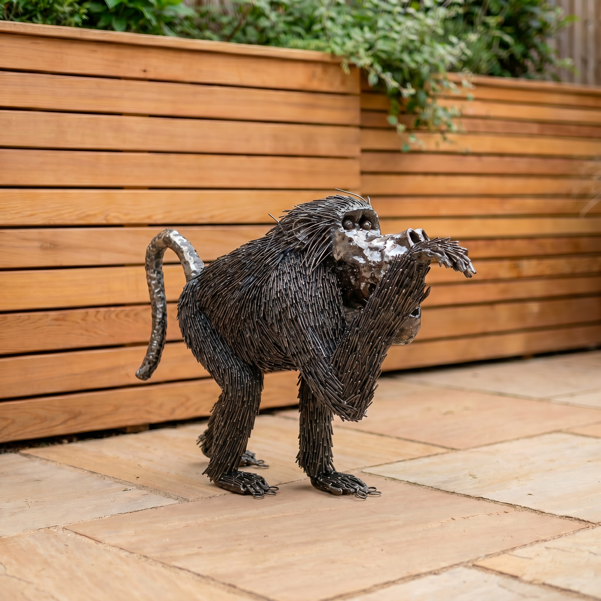 Calling Baboon Sculpture