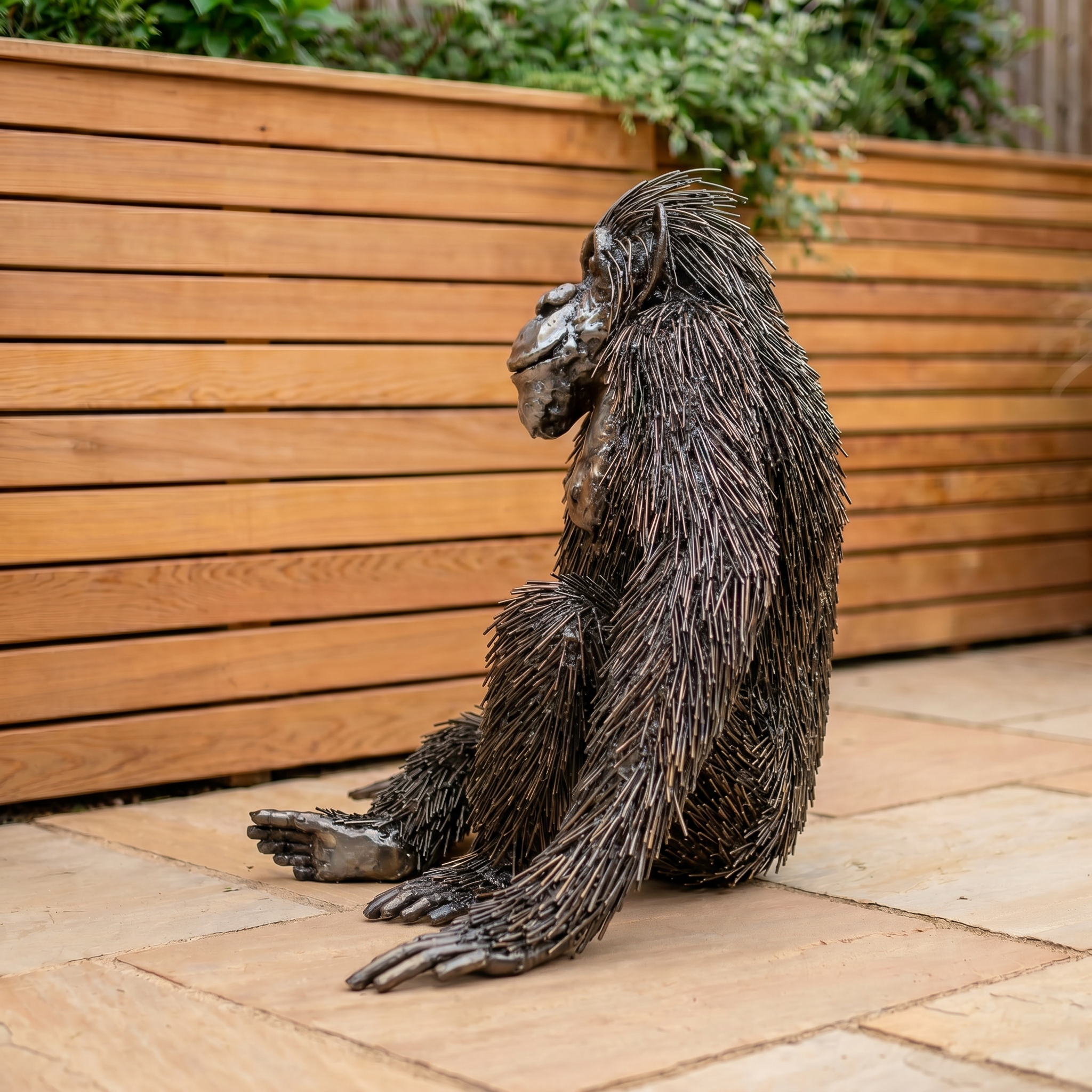 Commanding Chimpanzee Sculpture