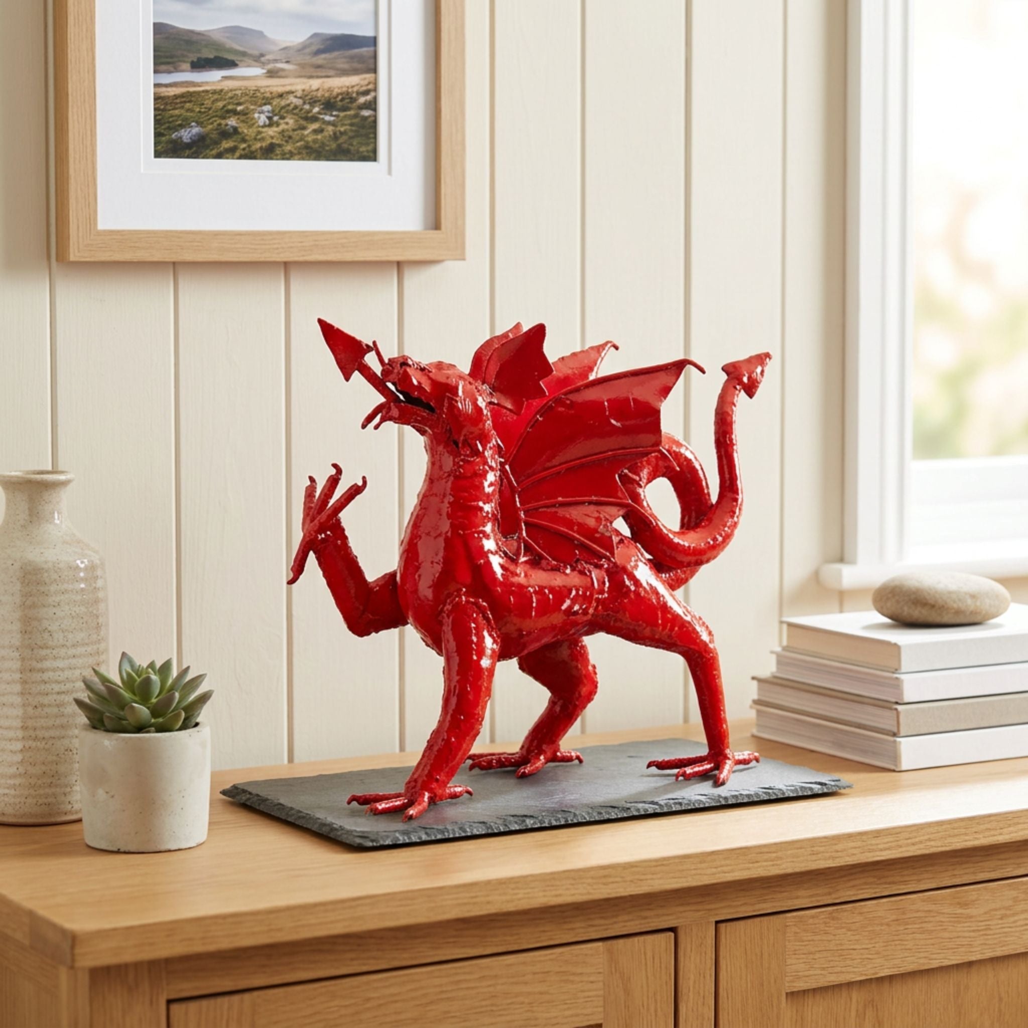 Welsh Dragon Metal Sculpture