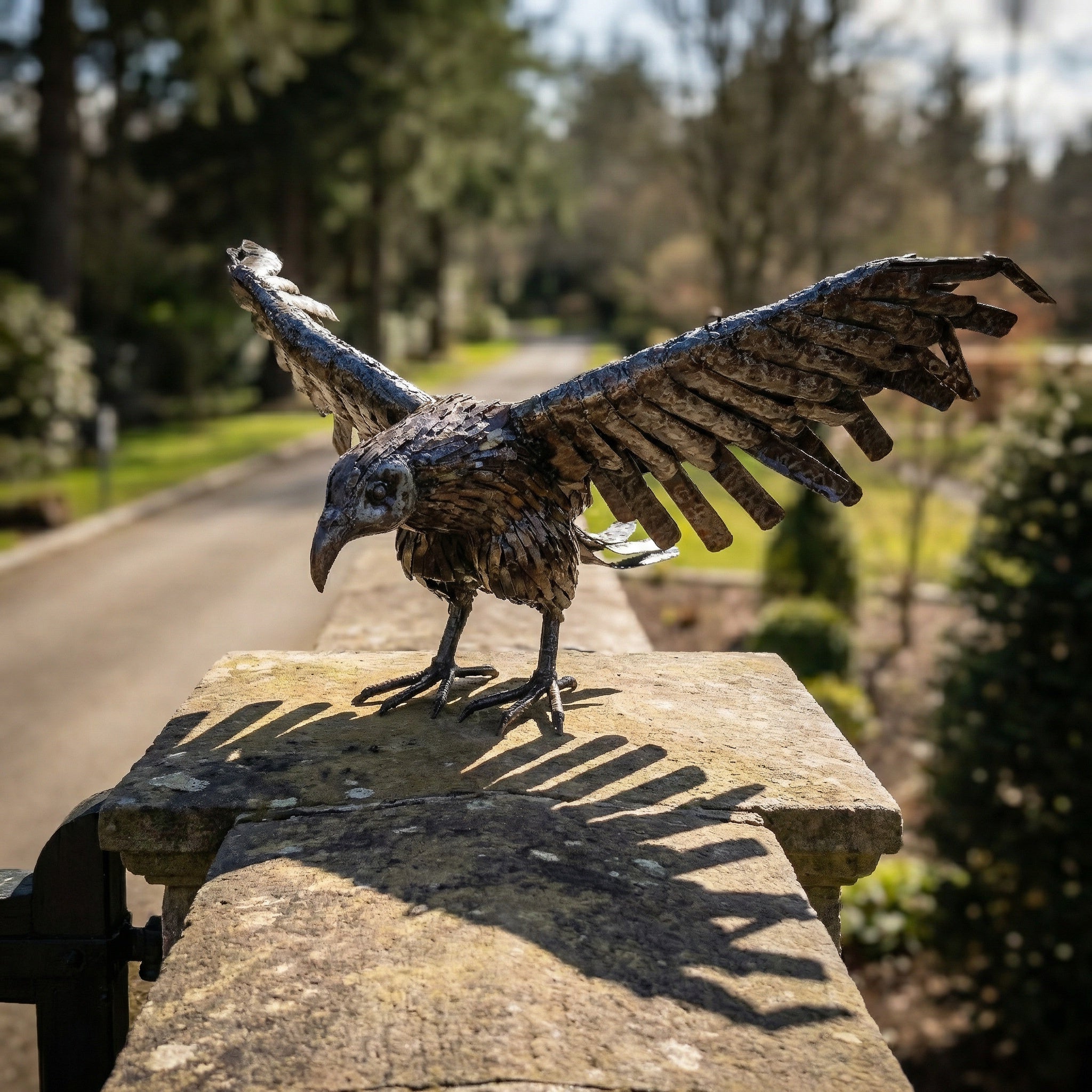 Large Flying Eagle Metal Sculpture