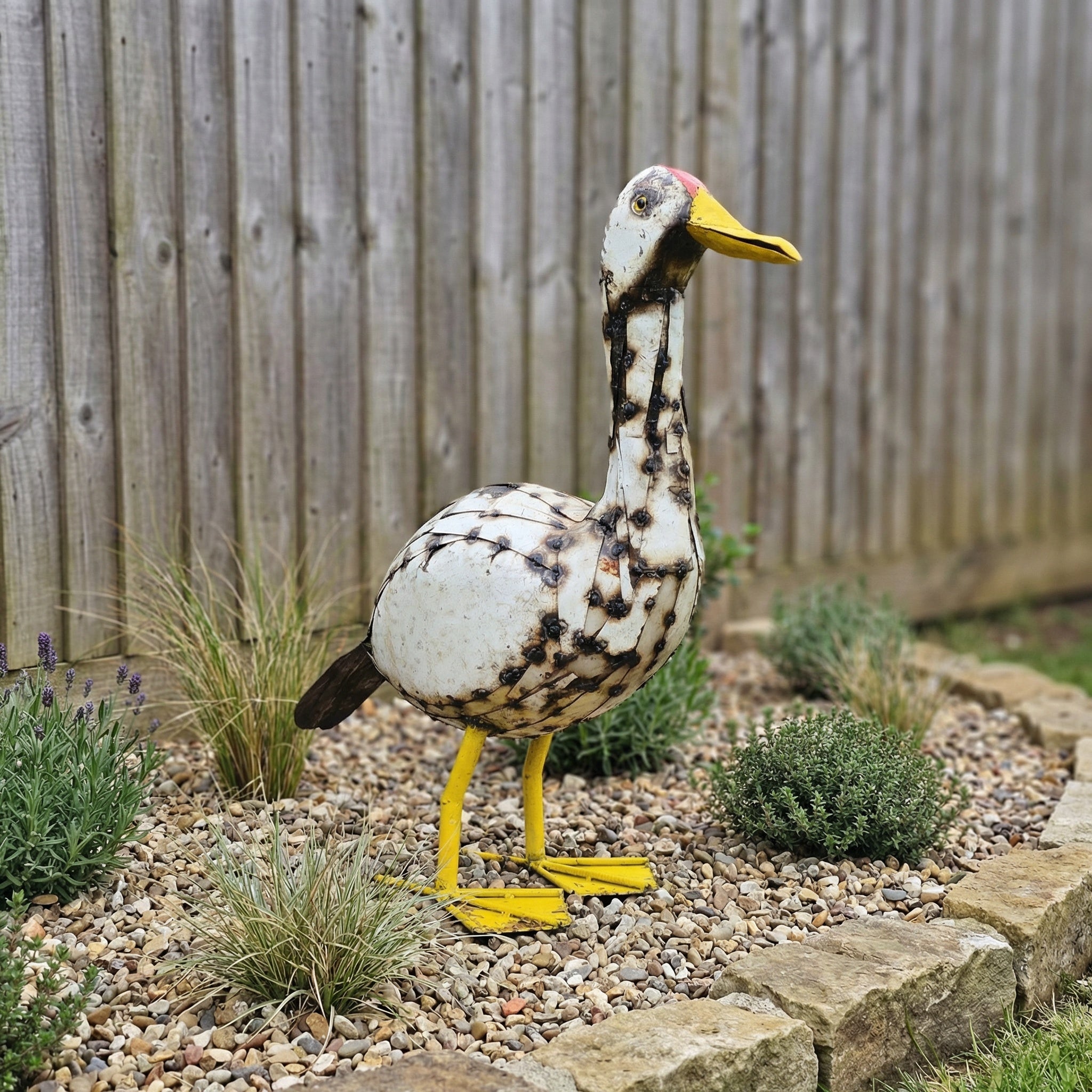 White Goose Metal Sculpture