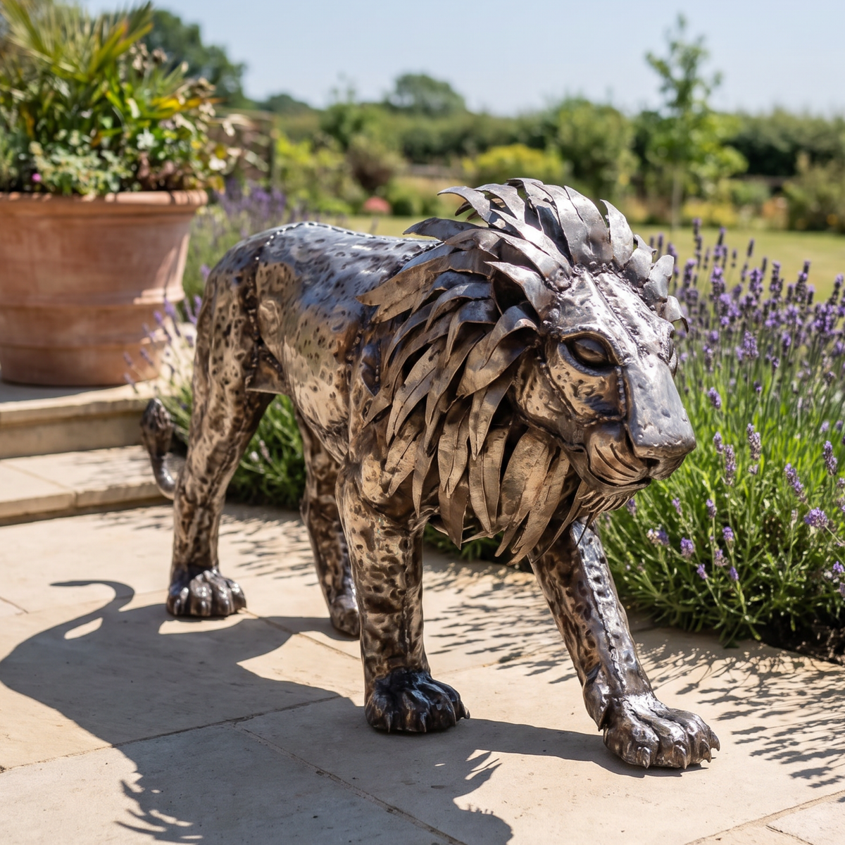 Lion Metal Sculpture 2ft