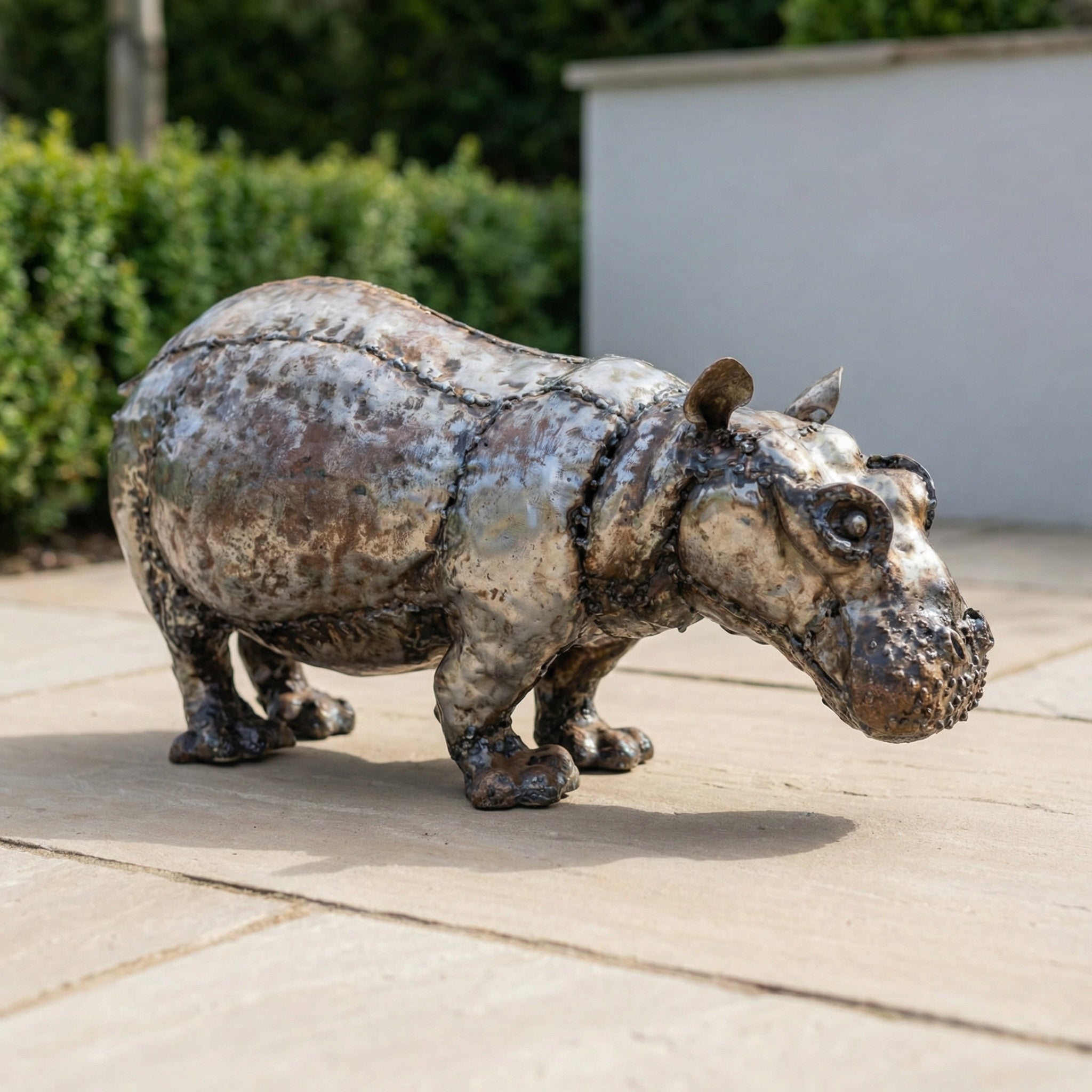 Mini Hippo Metal Sculpture