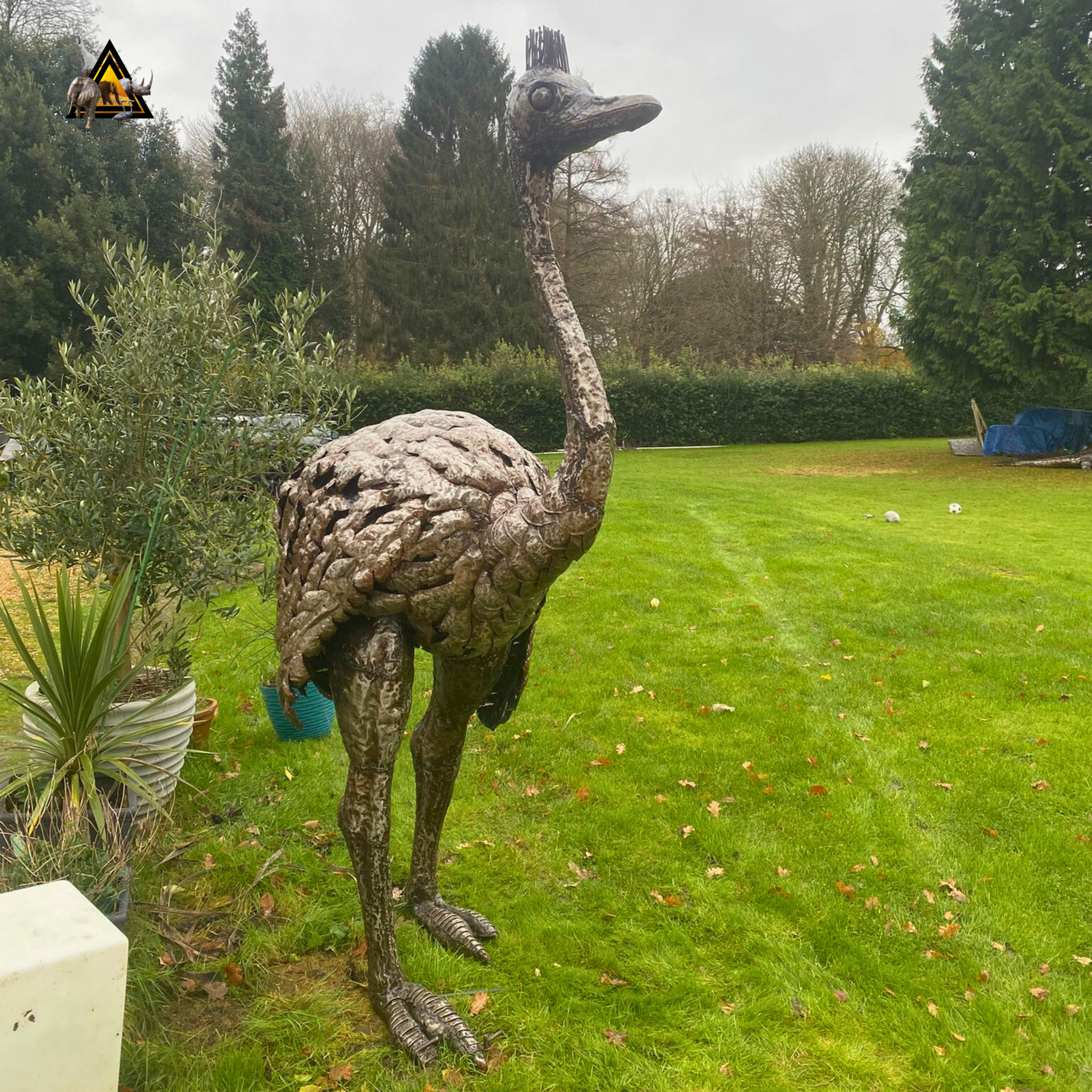 Ostrich Metal Sculptures