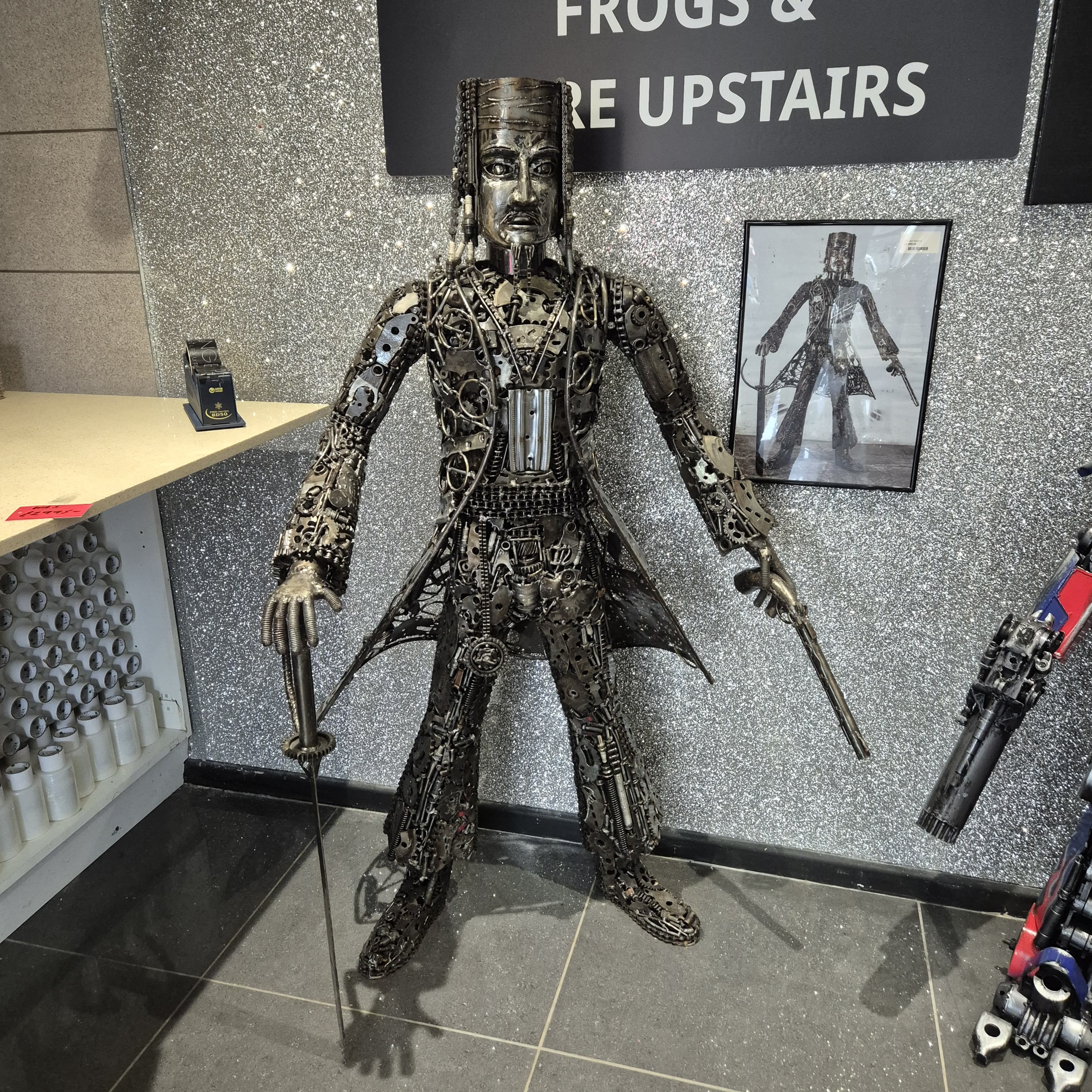 Cpt. Jack Sparrow - Life Size Metal Sculpture