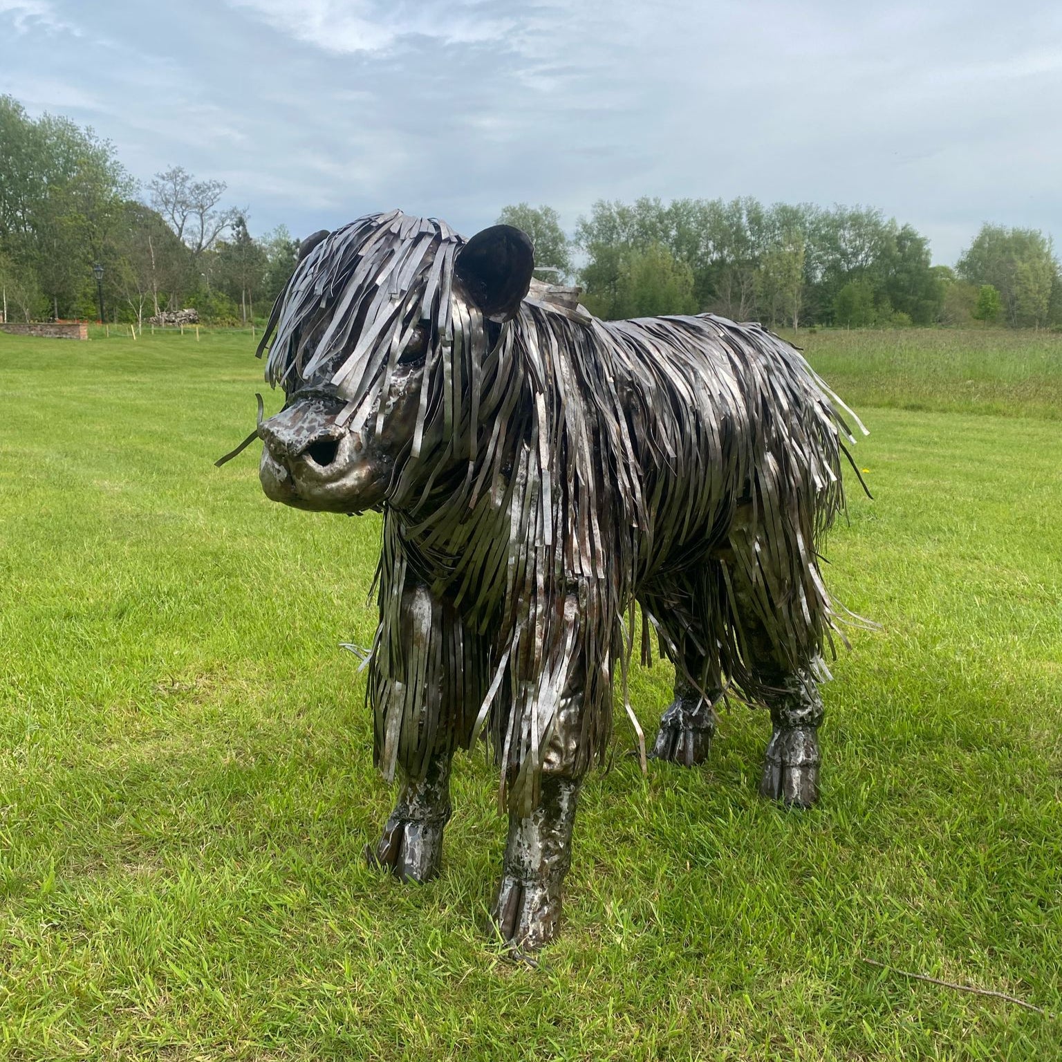 Highland Cow Metal Sculptures