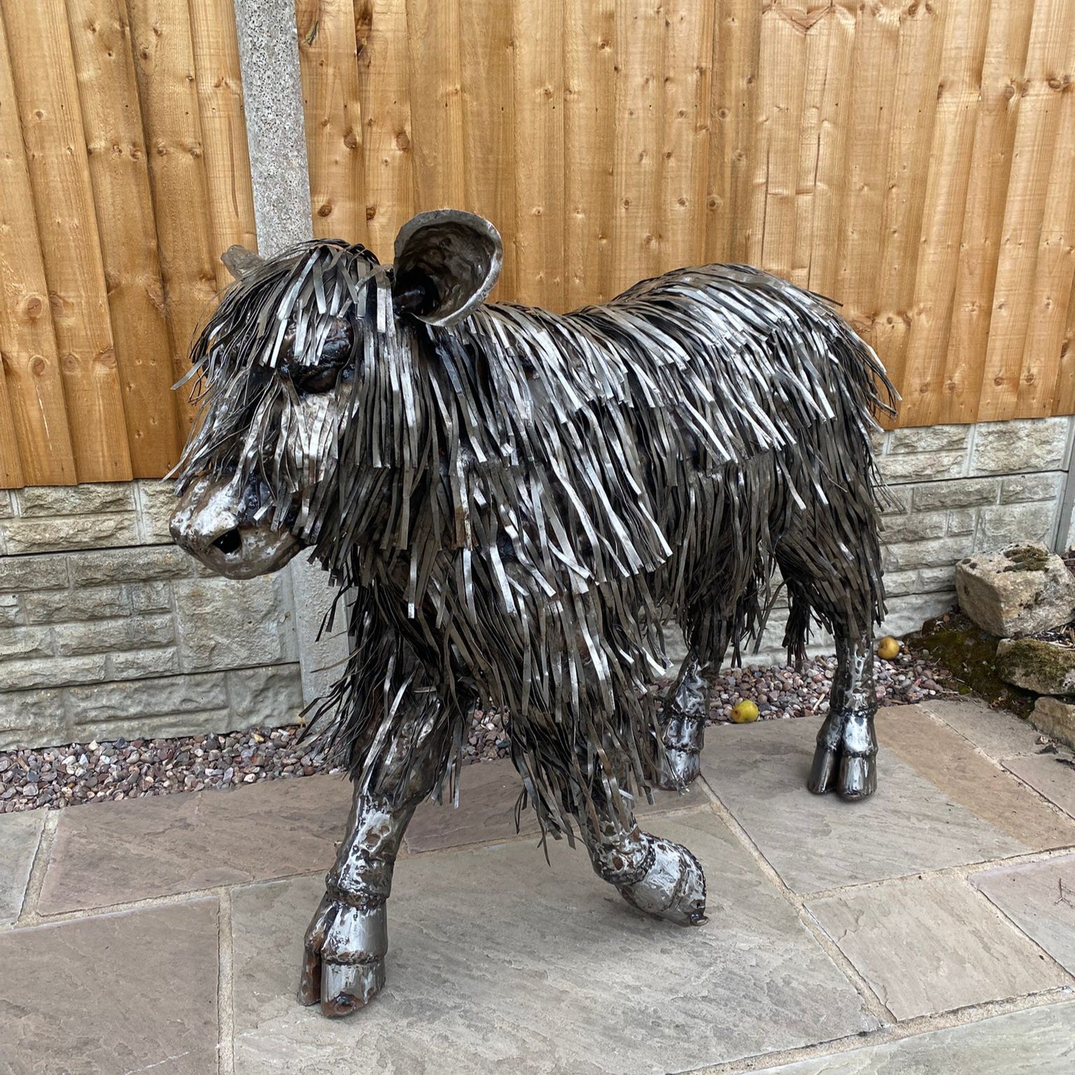 Highland Cow Metal Sculptures