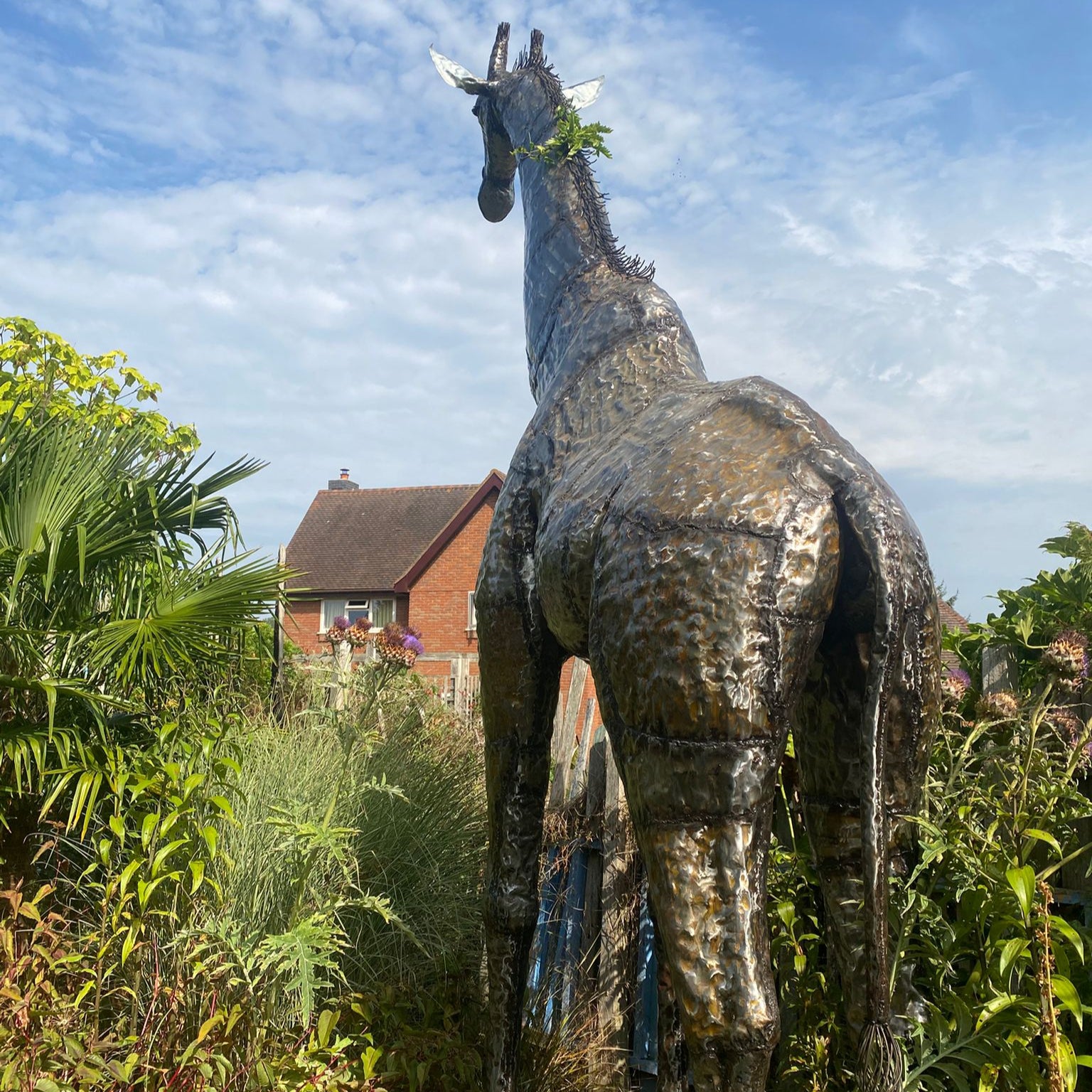 Giraffe Metal Sculpture 14ft
