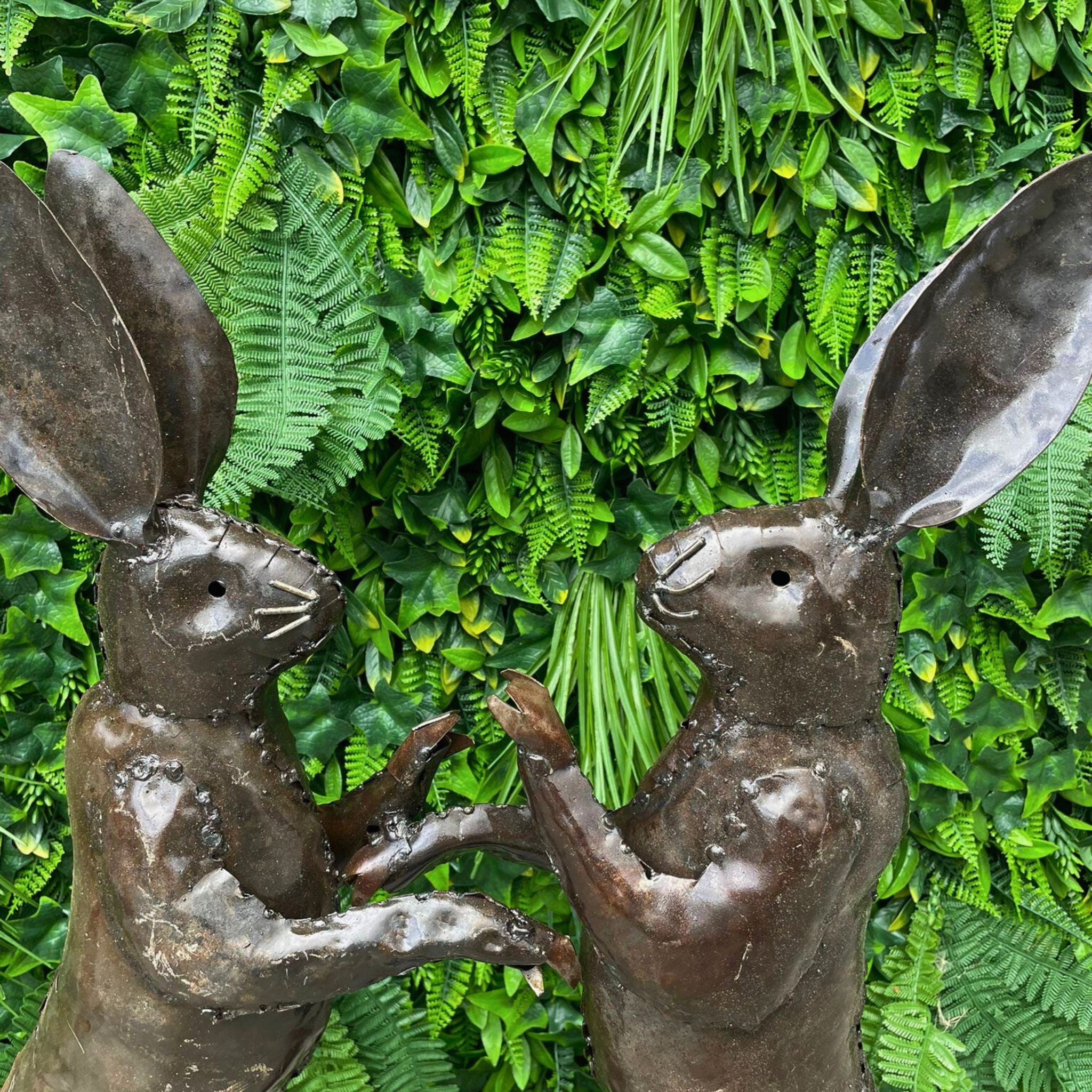 Boxing Hare Metal Sculpture - Pangea Sculptures