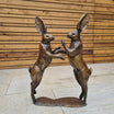 Boxing Hare Metal Sculpture