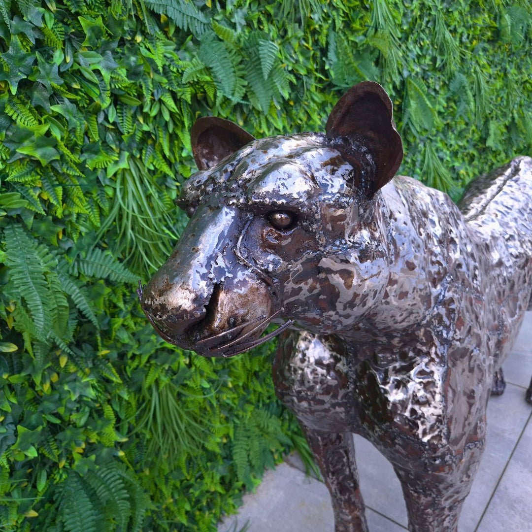Cheetah Metal Sculpture Standing - Pangea Sculptures