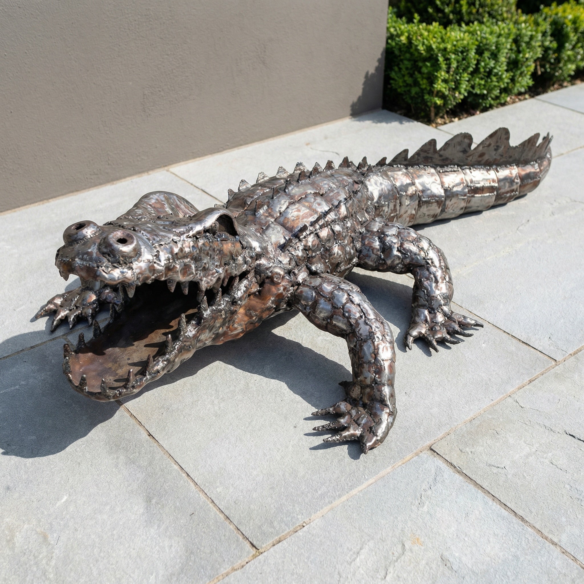 Crocodile Metal Sculpture 4ft
