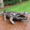 Crocodile Metal Sculpture 4ft - Pangea Sculptures