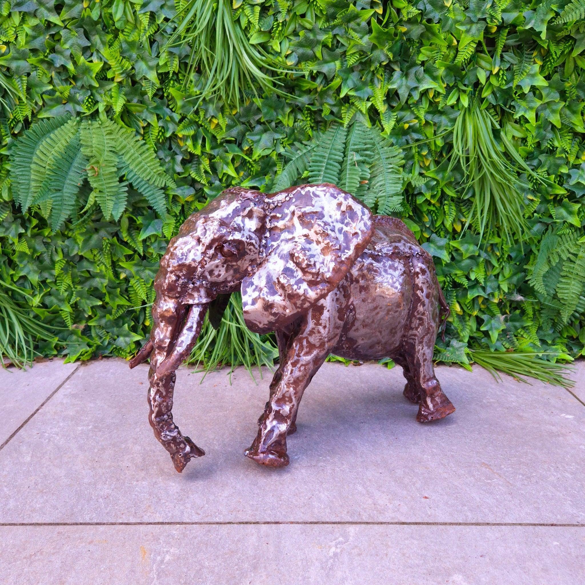 Elephant Metal Sculpture 1ft - Pangea Sculptures