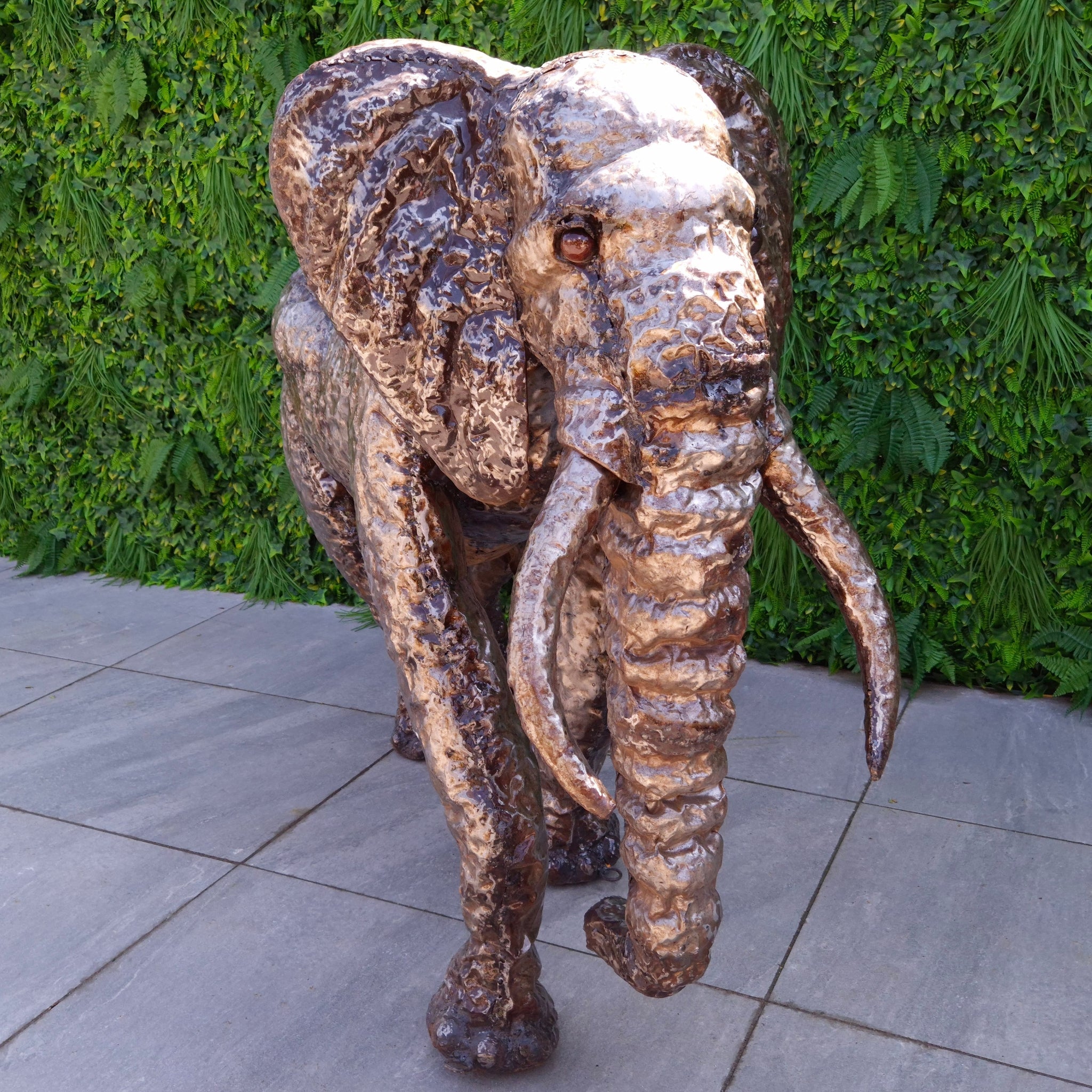 Elephant Metal Sculpture 4ft - Pangea Sculptures