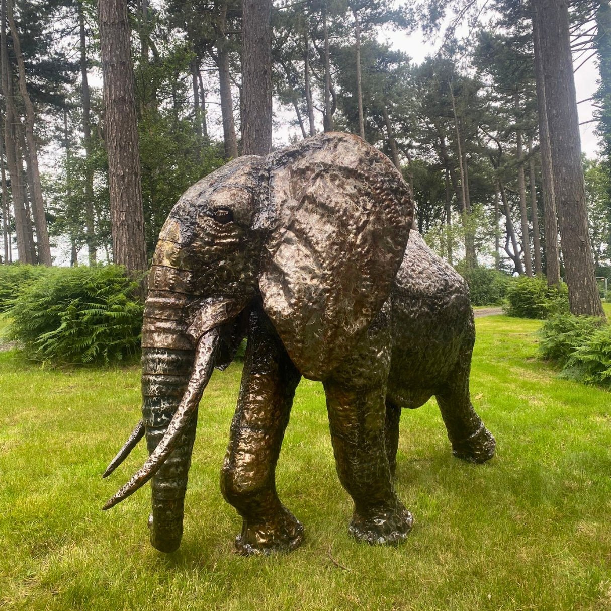 Elephant Metal Sculpture 6ft - Pangea Sculptures