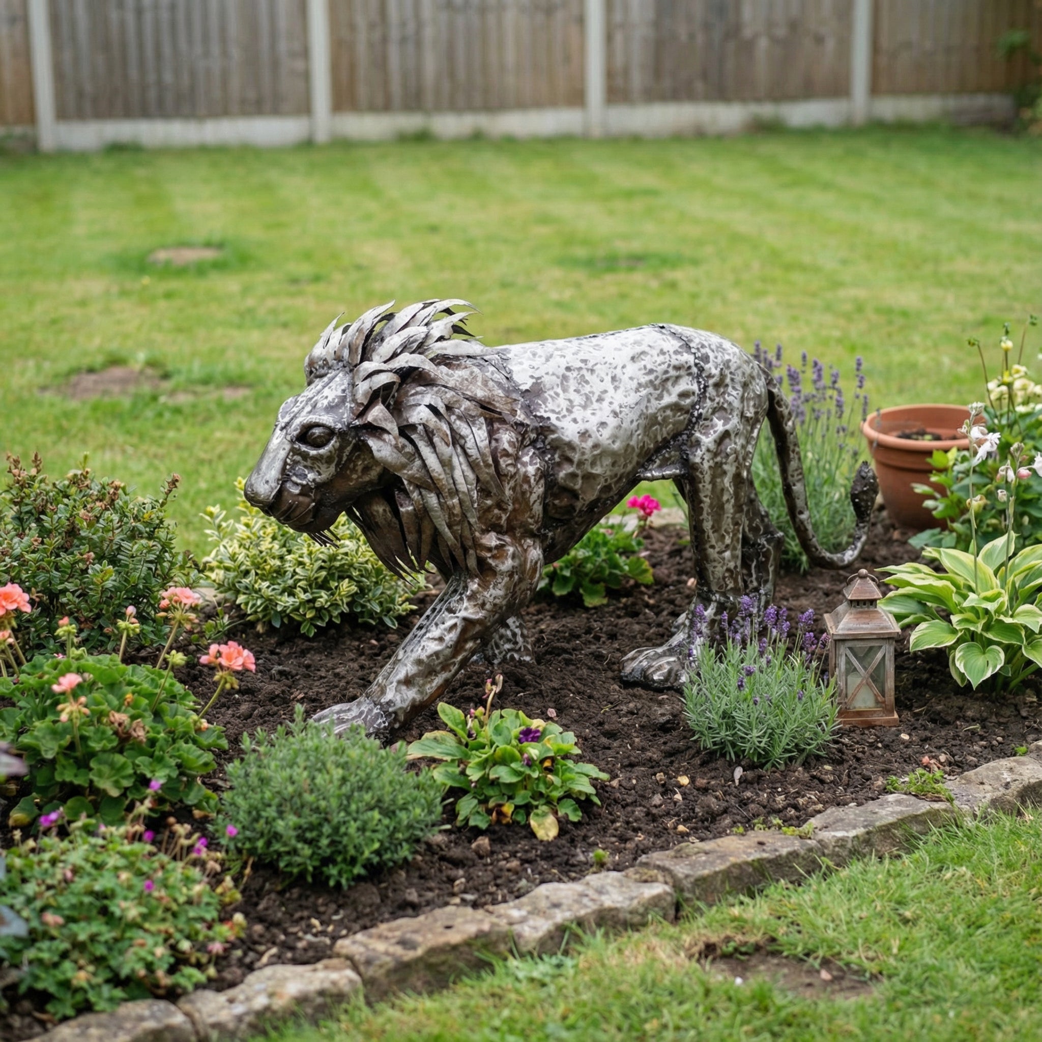 Lion Metal Sculpture 2ft