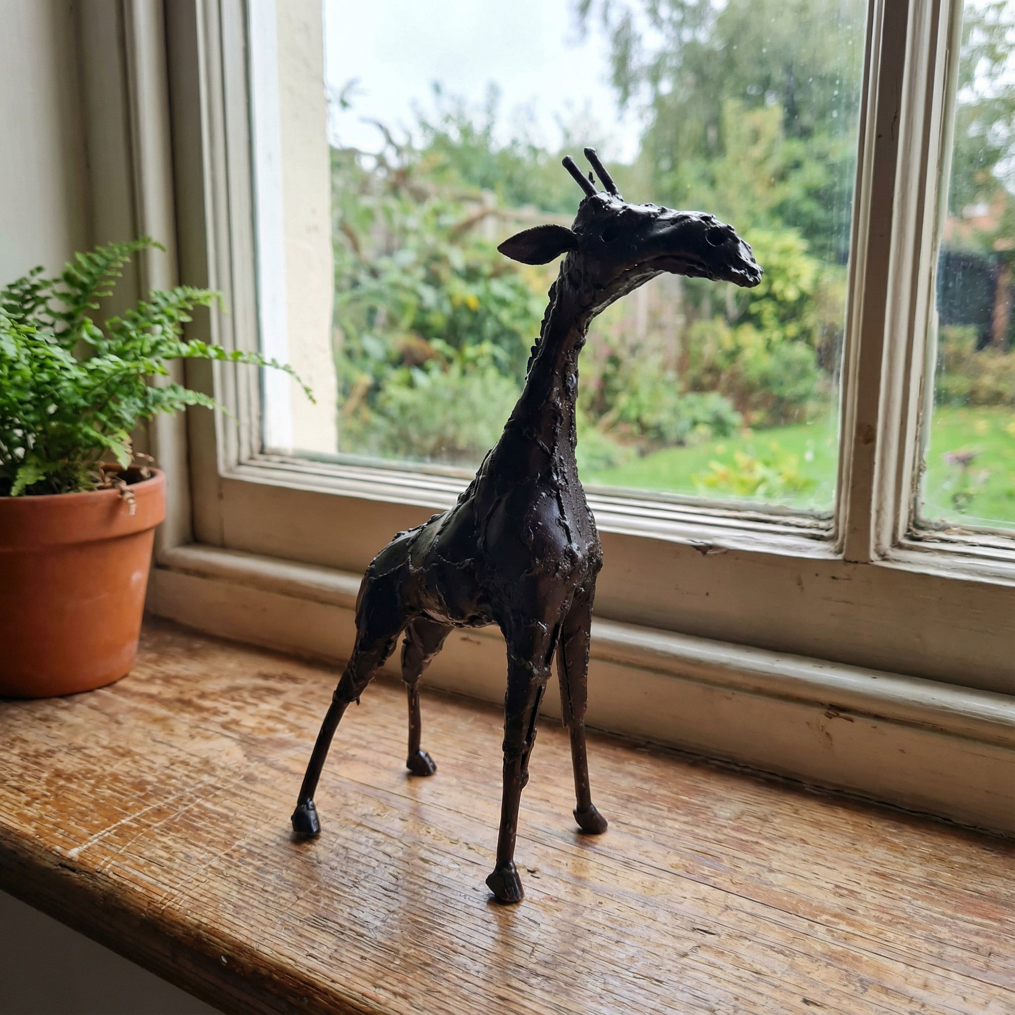 Miniature Giraffe Metal Sculpture
