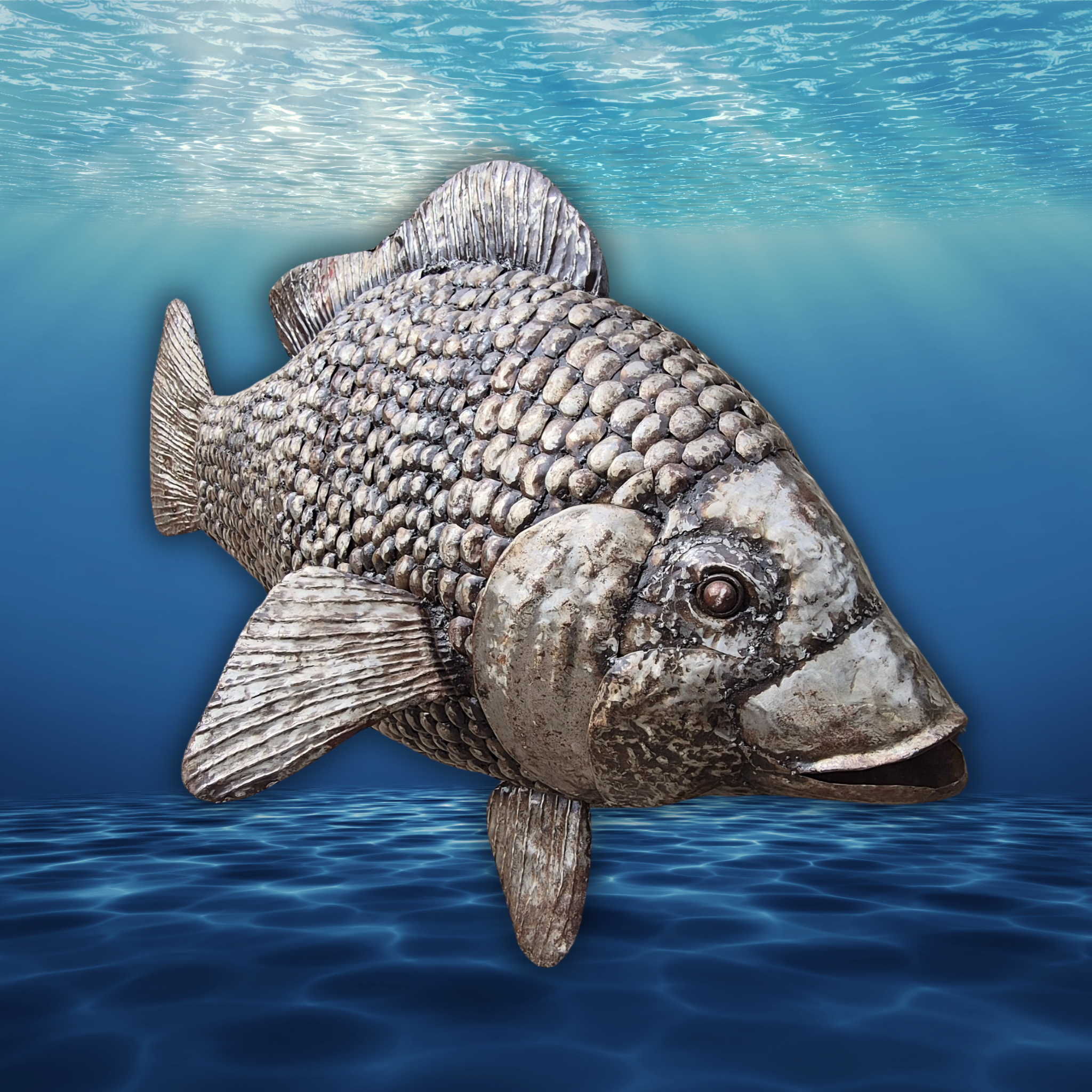 Tilapia Fish Metal Sculptures