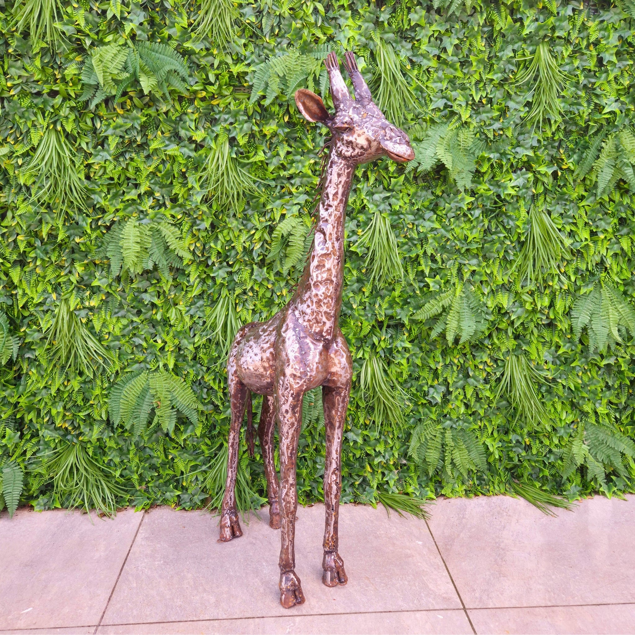 Giraffe Metal Sculpture 3ft - Pangea Sculptures