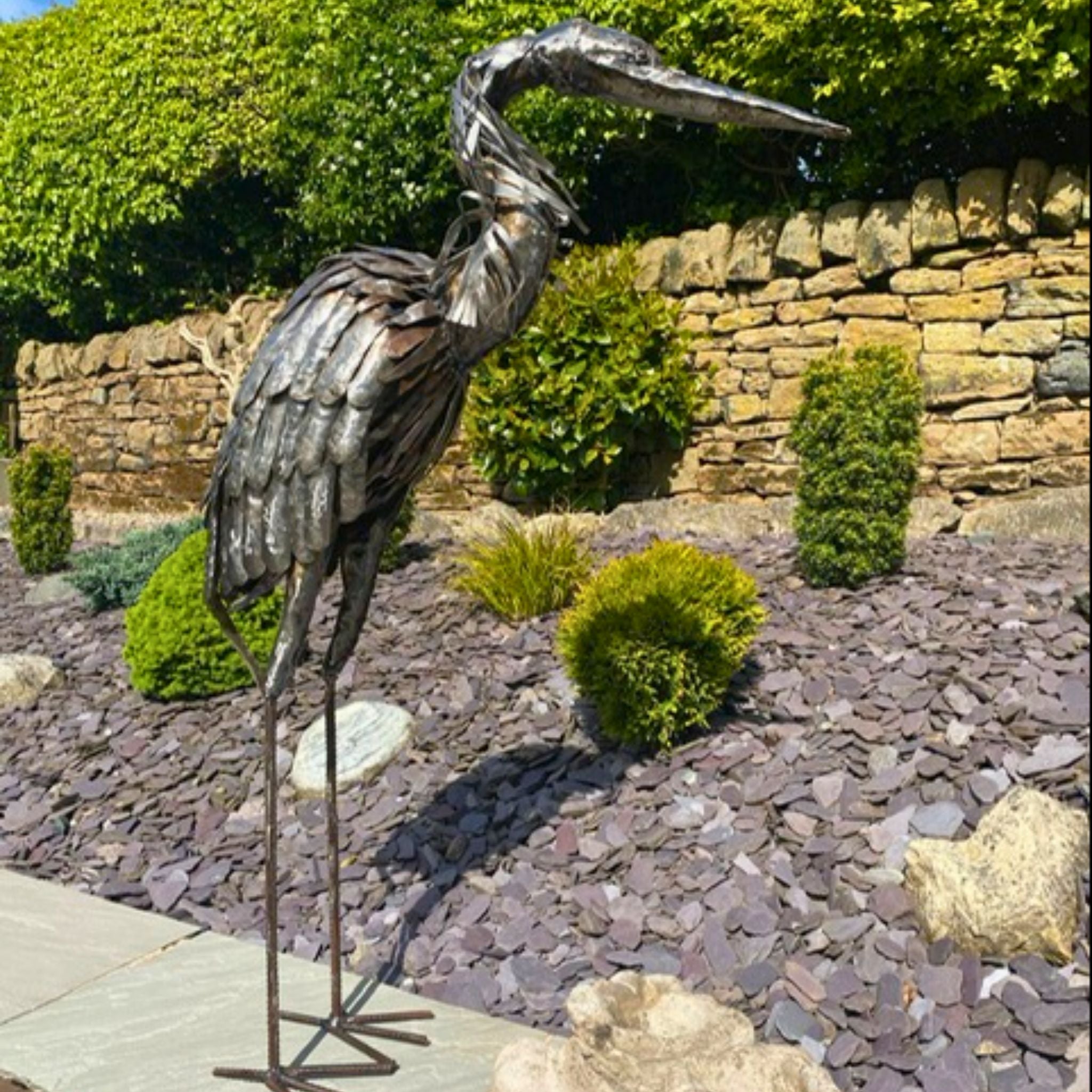 Heron Metal Sculptures - Pangea Sculptures