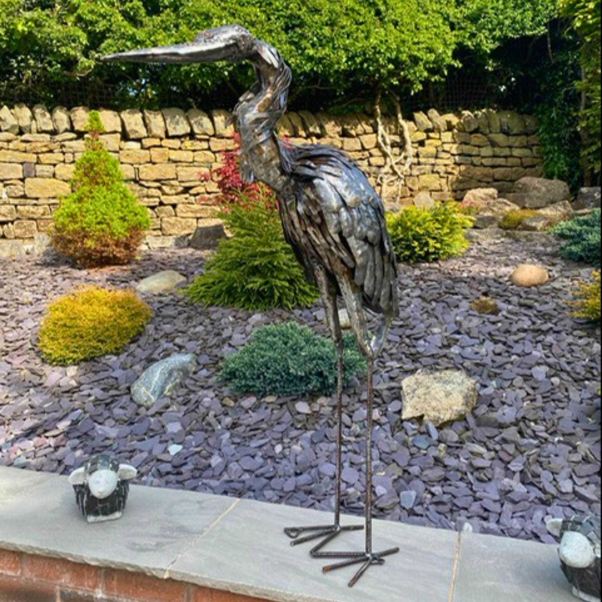 Heron Metal Sculptures - Pangea Sculptures