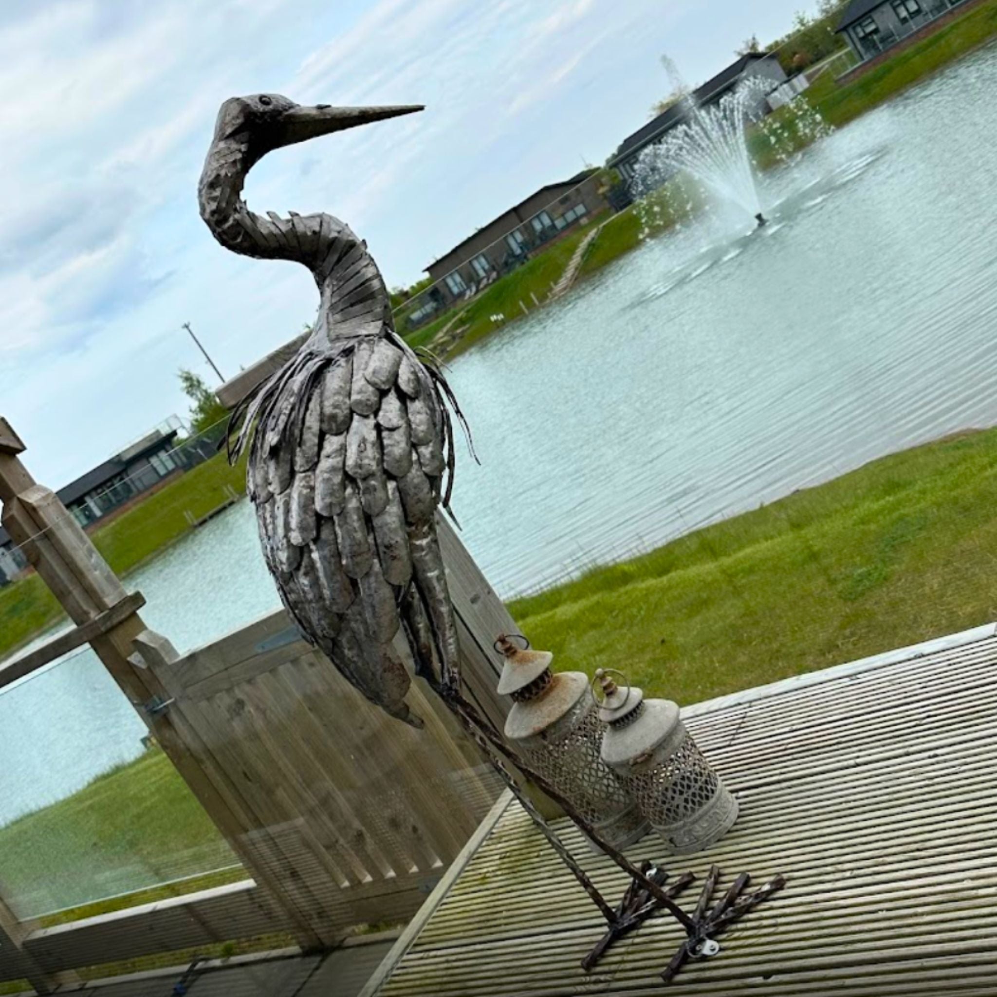 Heron Metal Sculpture