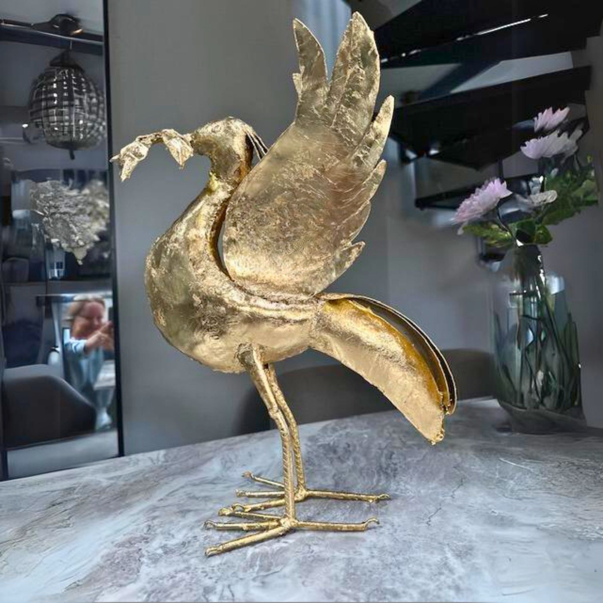 Limited Edition - Gold Liver Bird - Pangea Sculptures