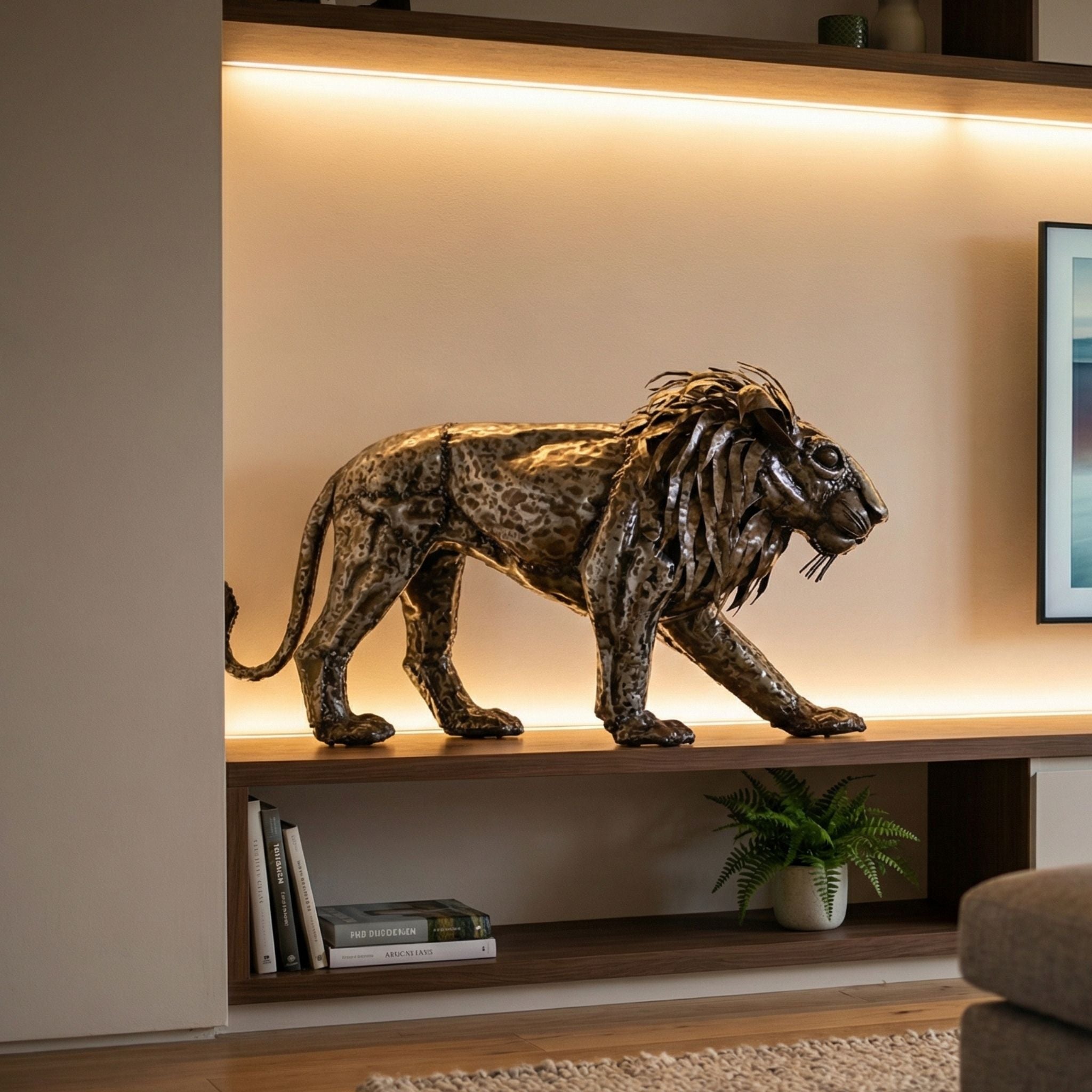 Lion Metal Sculpture 2ft