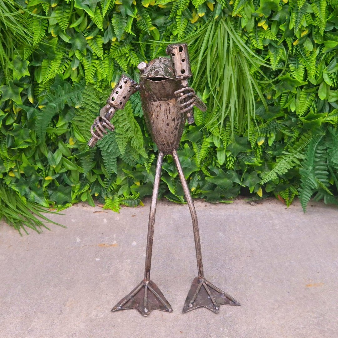 Maracas Frog Metal Sculptures - Pangea Sculptures