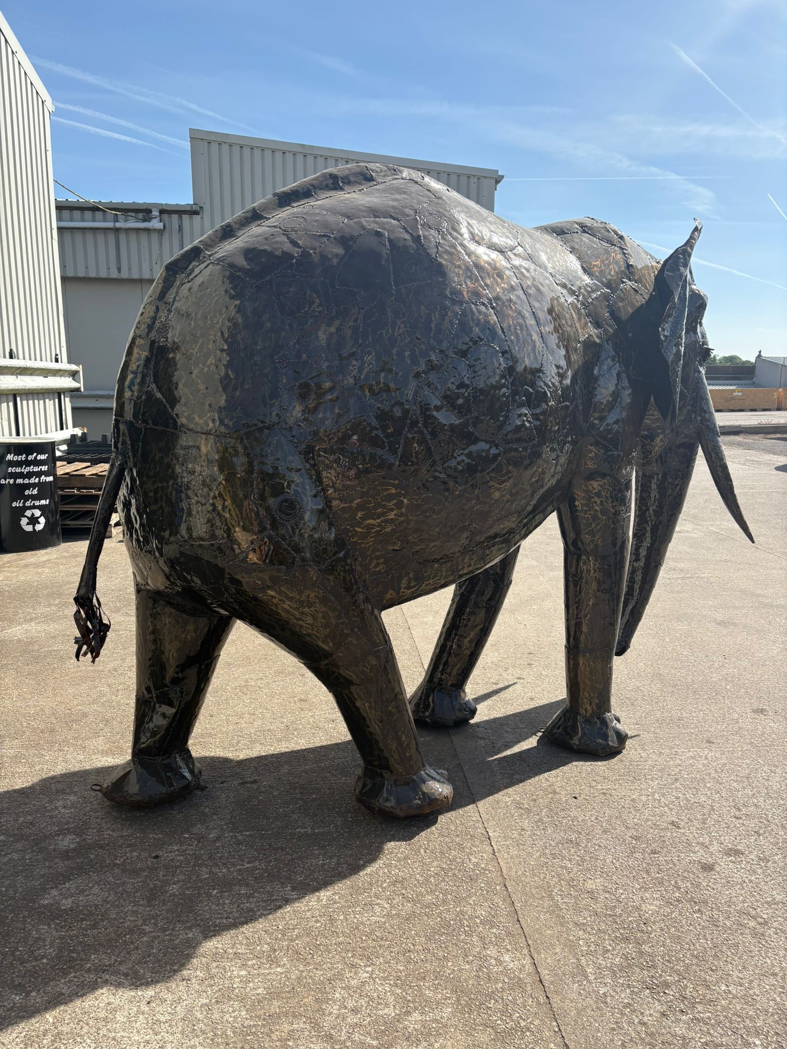 Elephant Metal Sculpture 7ft